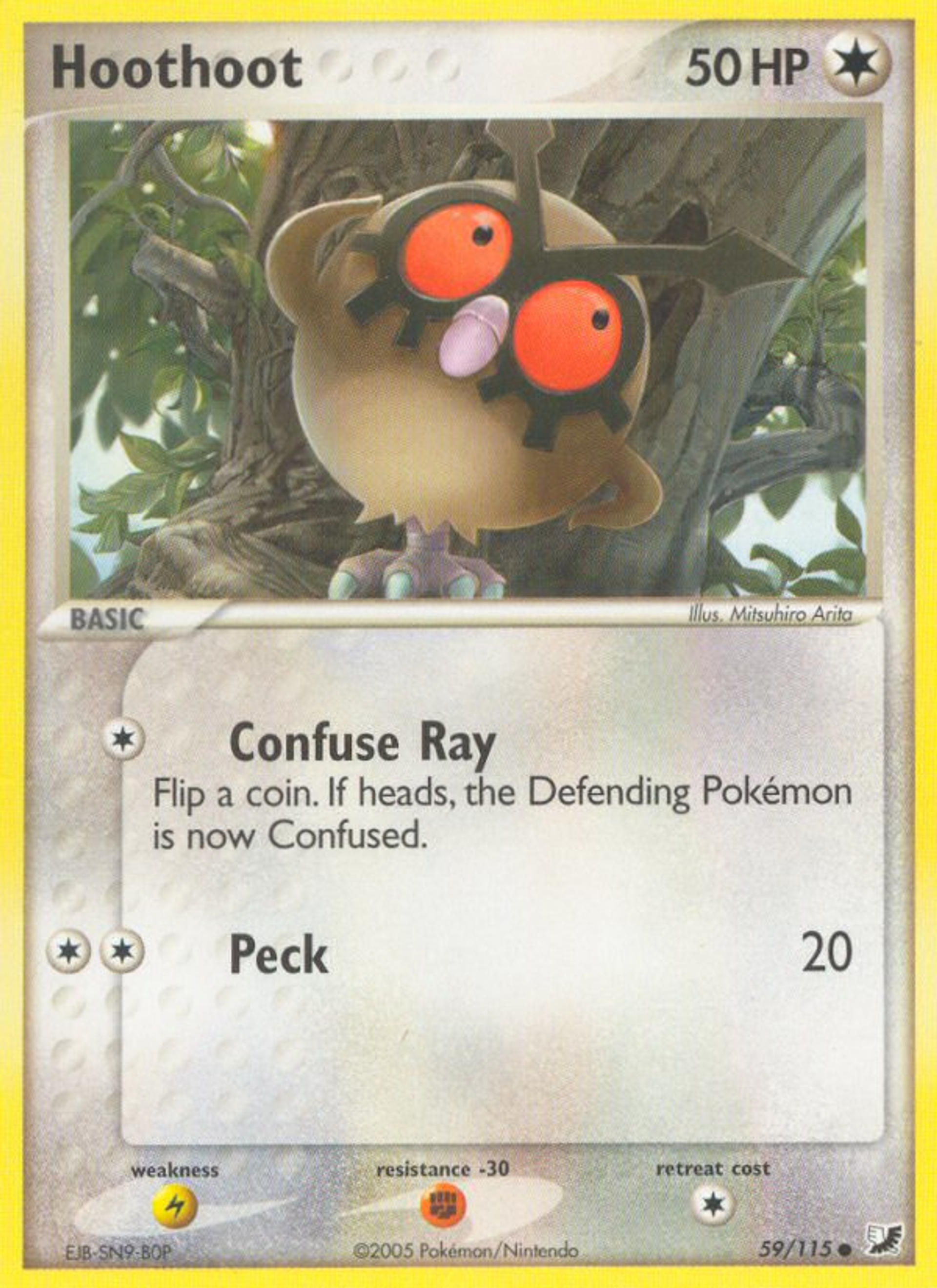Hoothoot — EX Unseen Forces — Pokémon