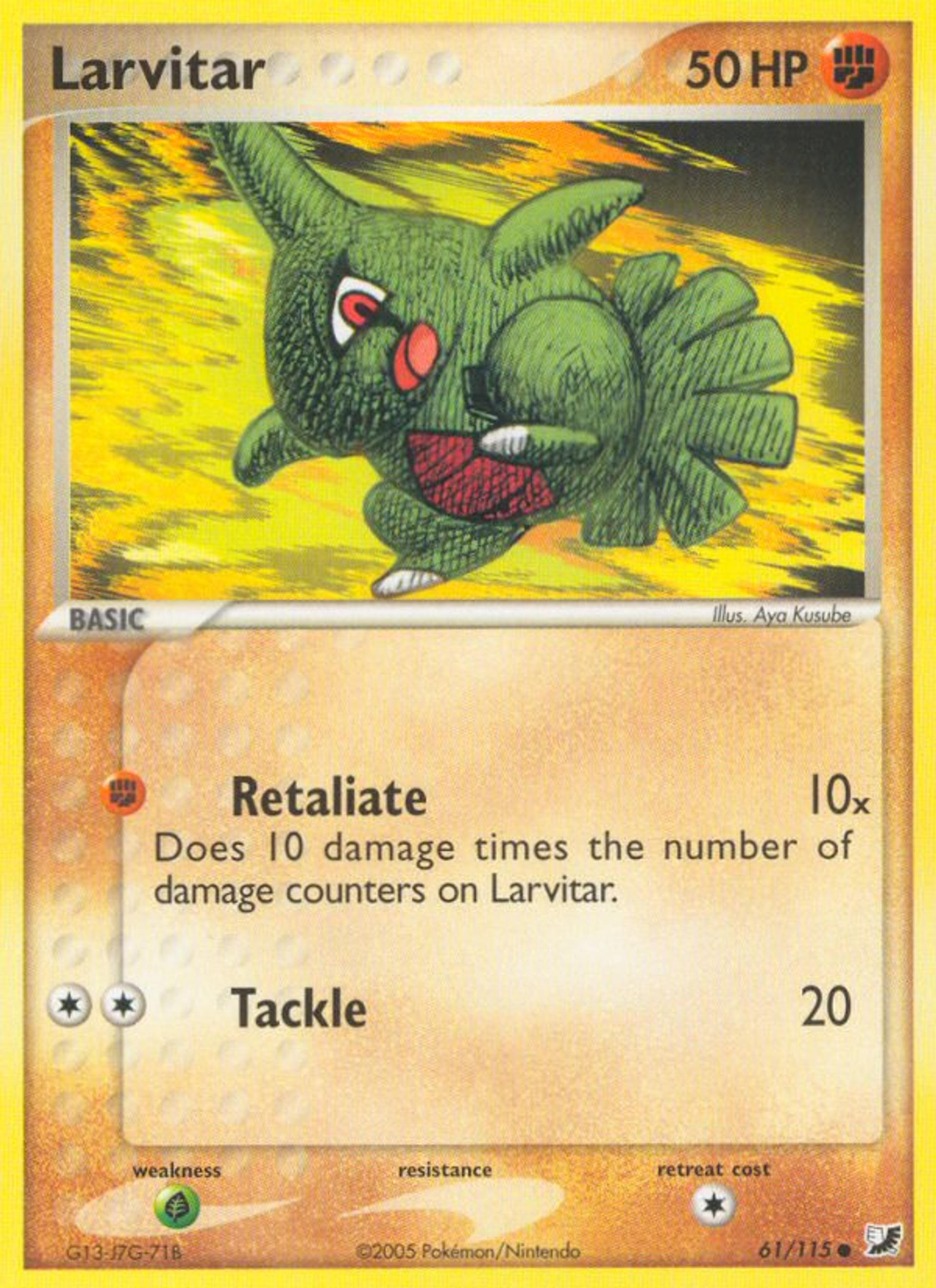Larvitar — EX Unseen Forces — Pokémon