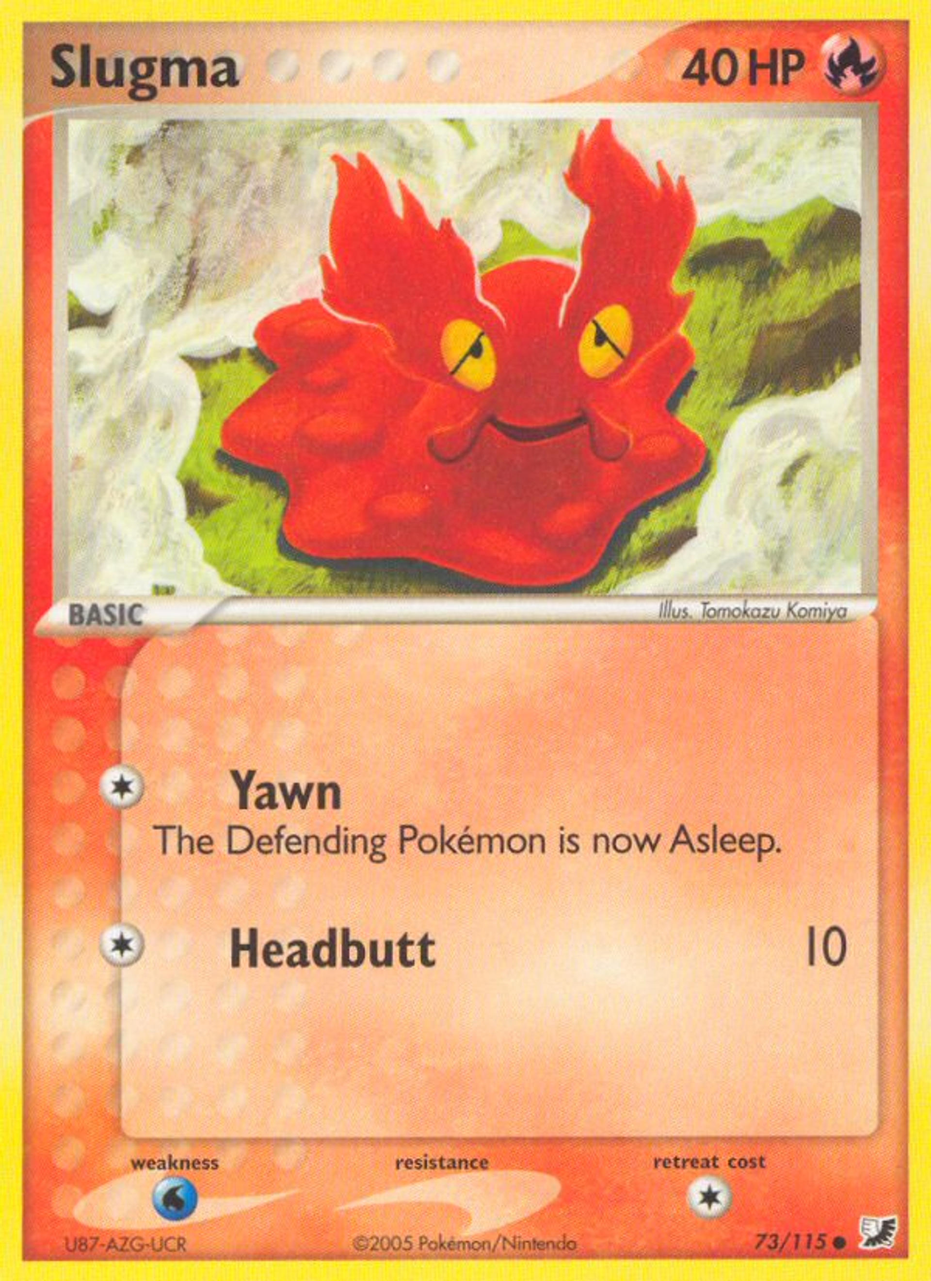 Slugma — EX Unseen Forces — Pokémon