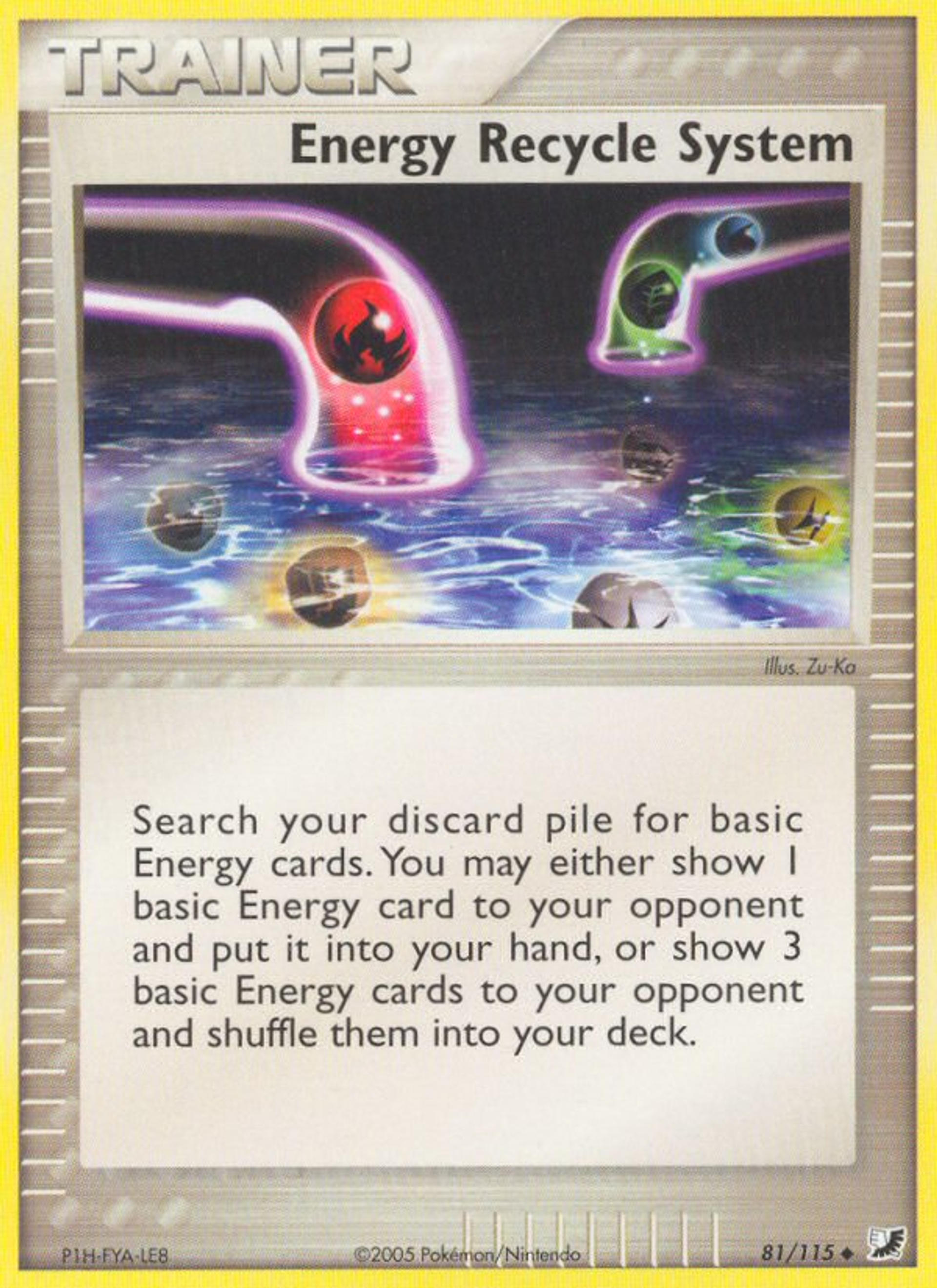 Energy Recycle System — EX Unseen Forces — Pokémon