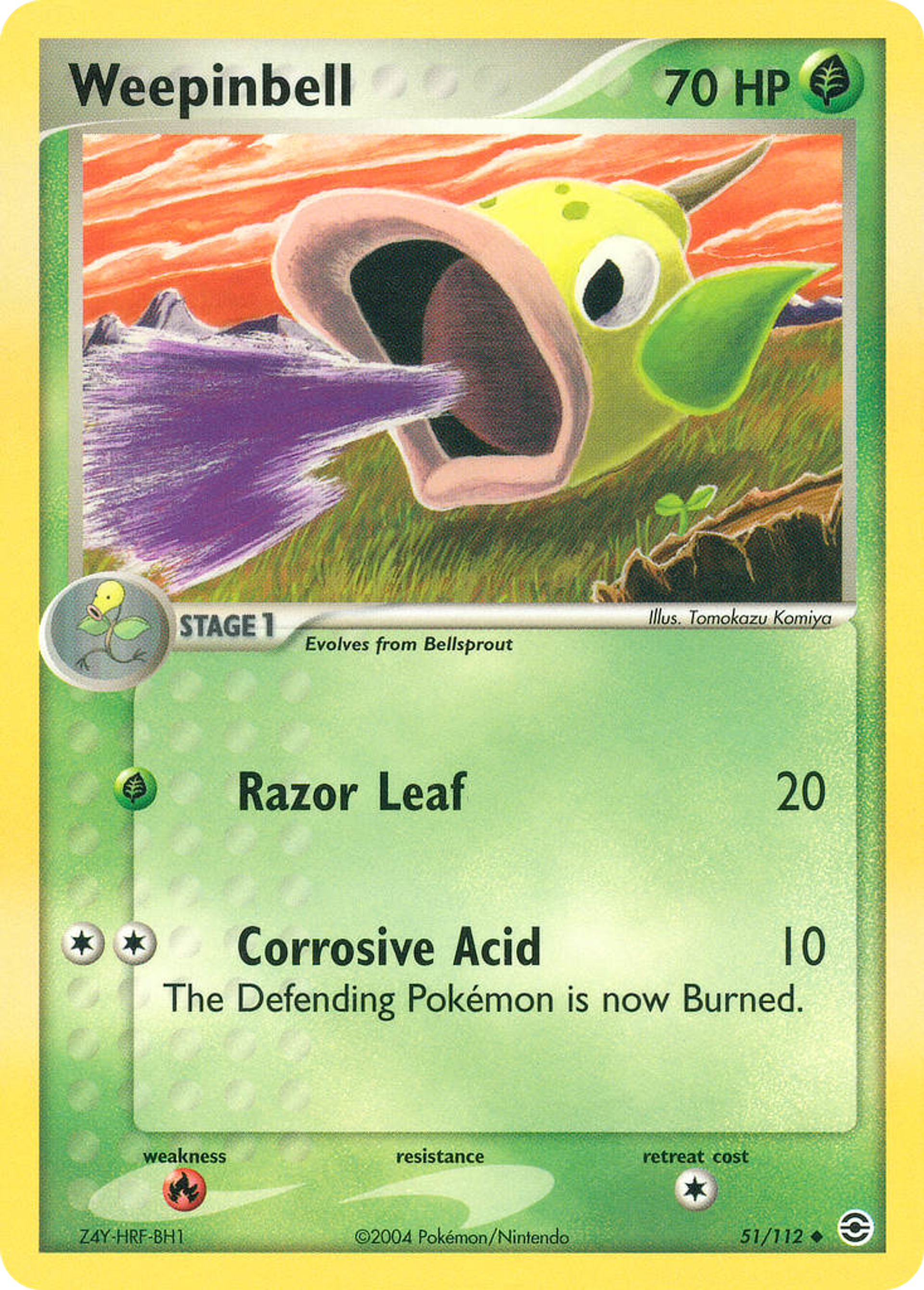 Weepinbell — FireRed & LeafGreen — Pokemon