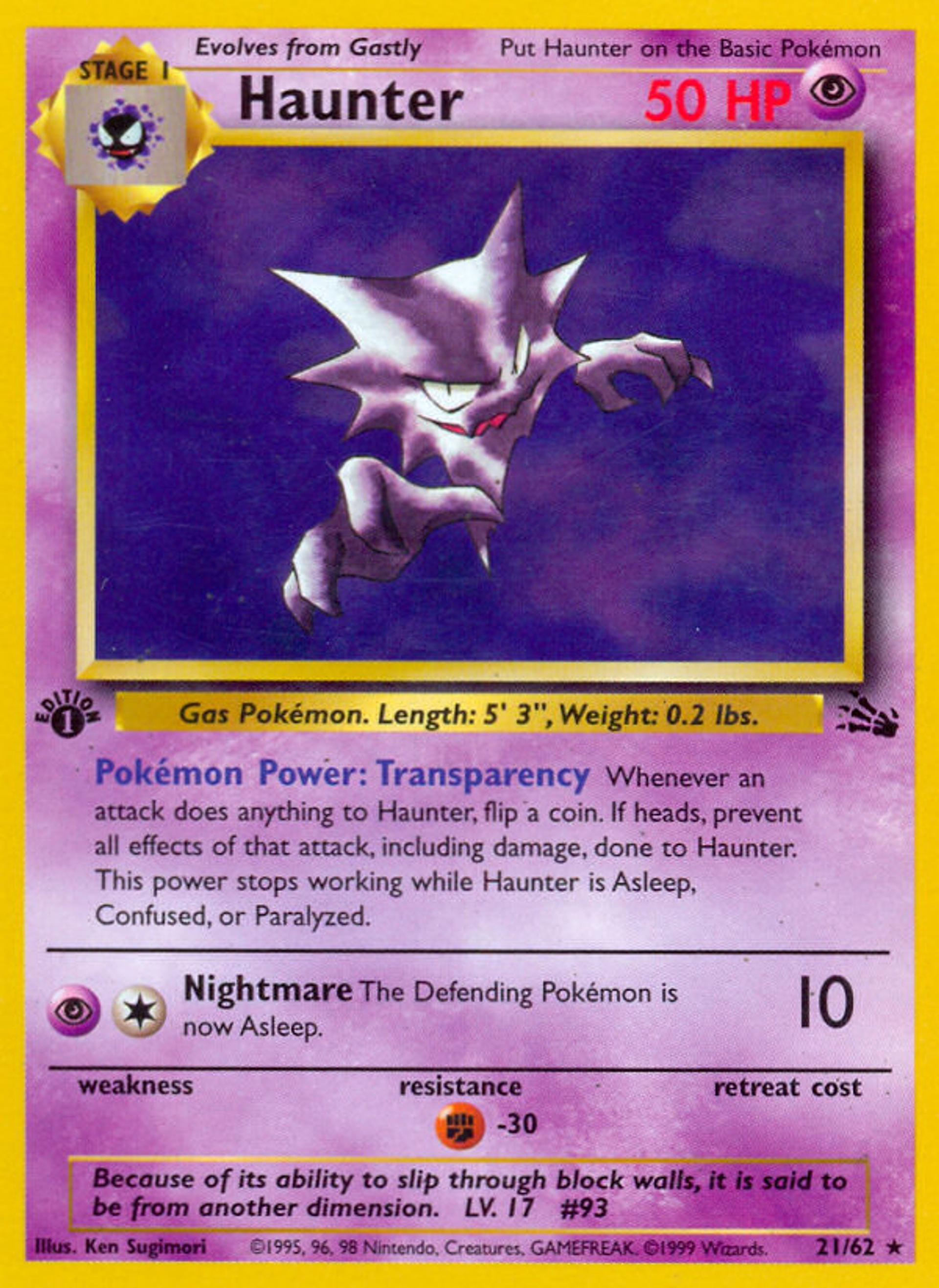 Haunter — Fossil — Pokemon