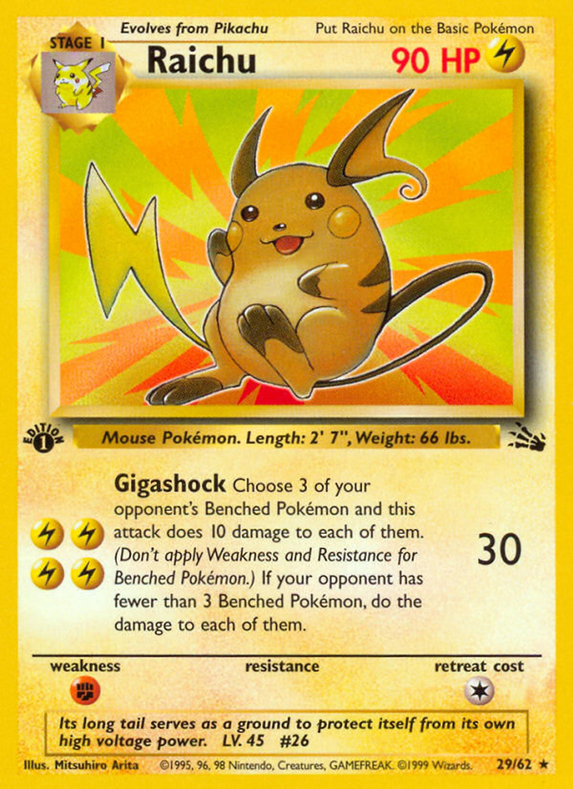 Raichu — Fossil — Pokemon