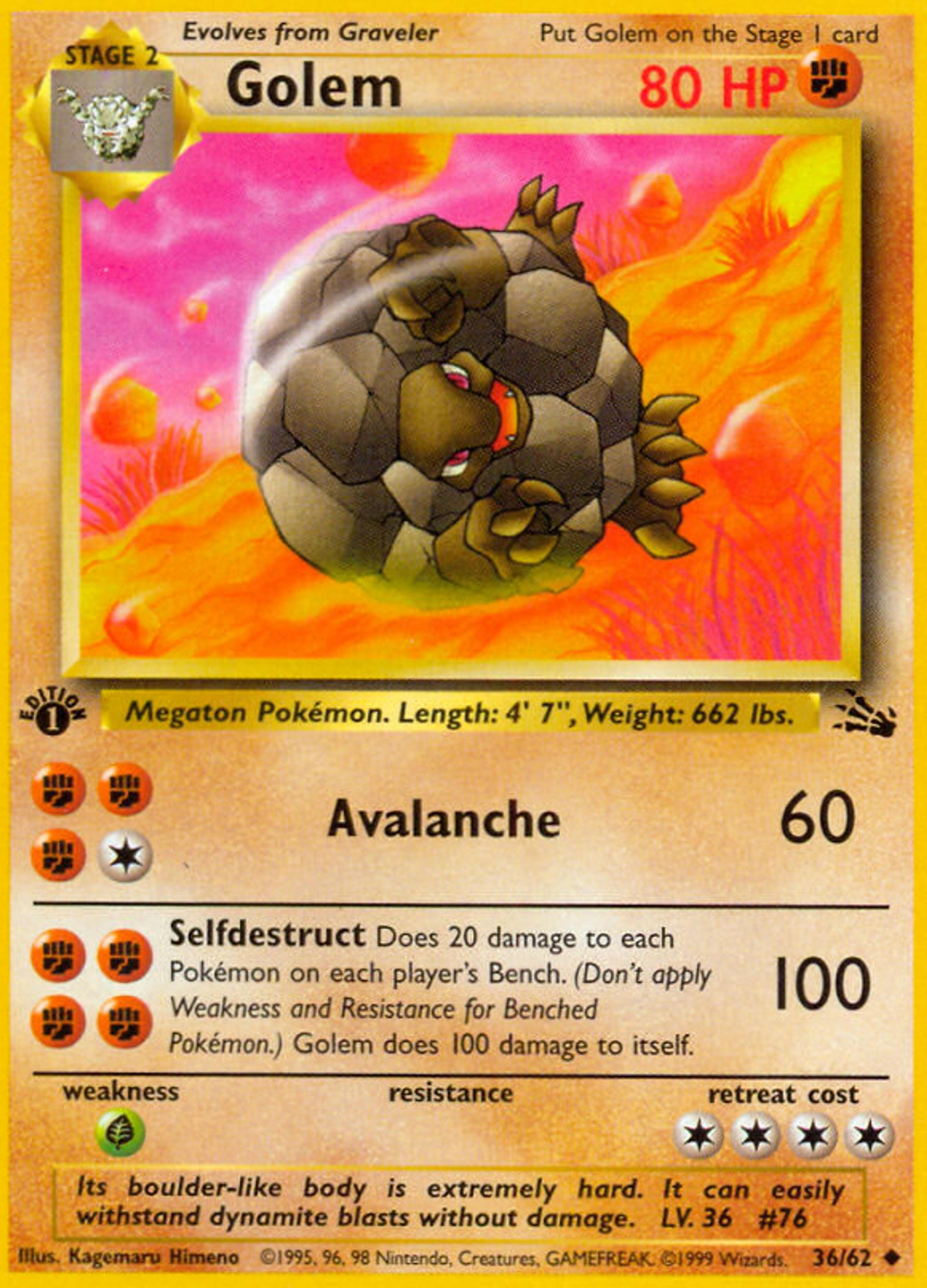 Golem — Fossil — Pokemon
