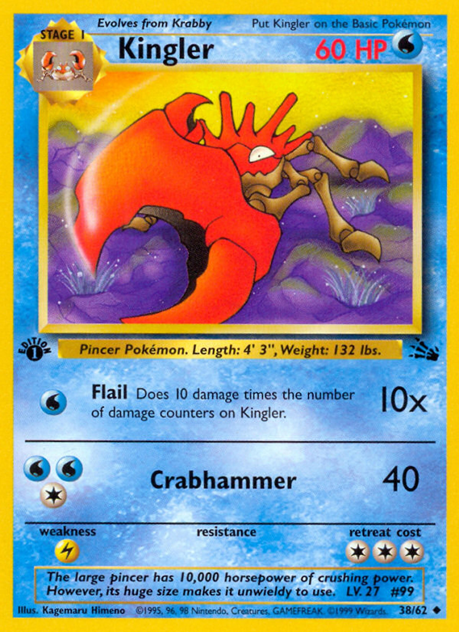 Kingler — Fossil — Pokemon
