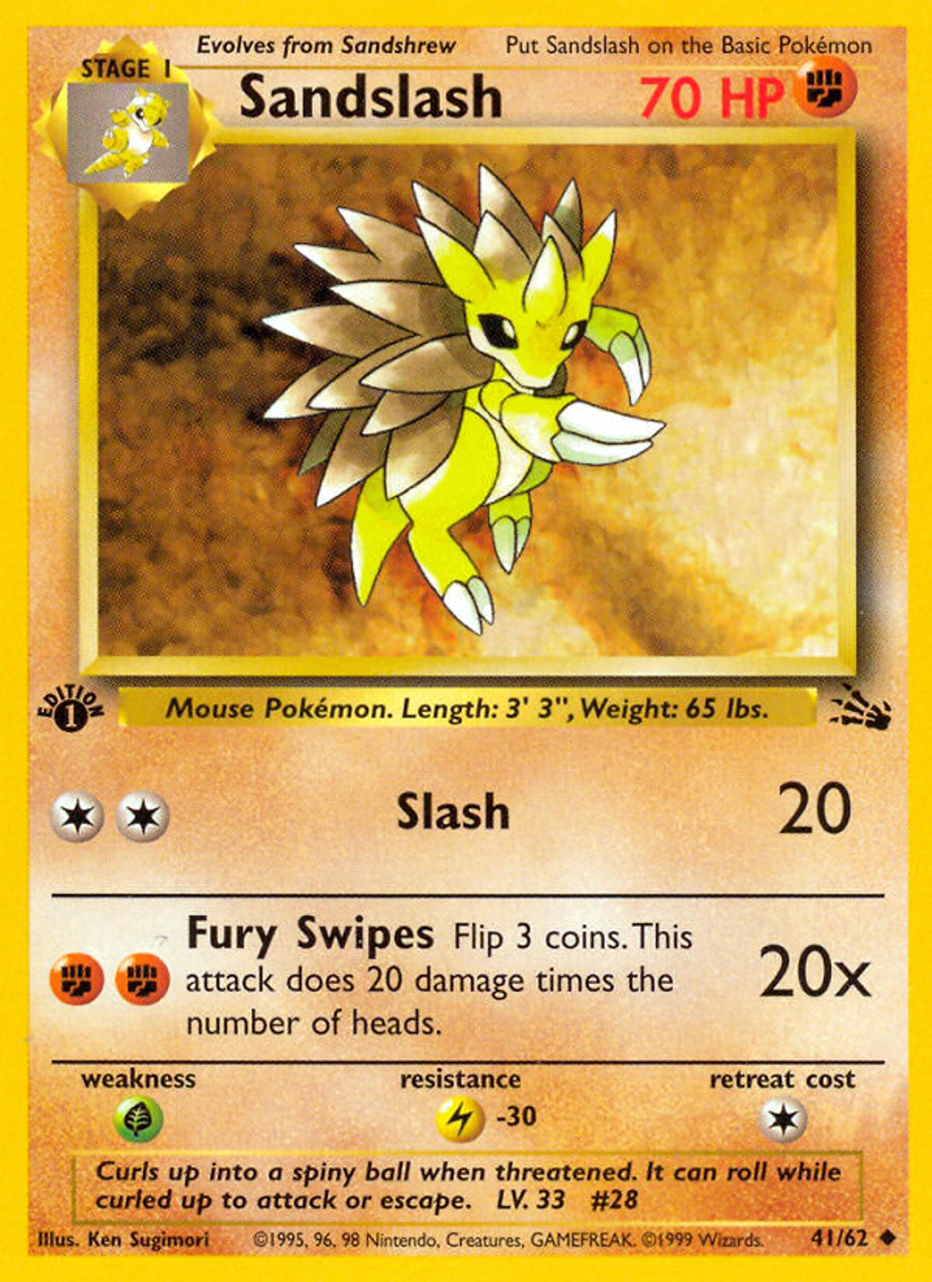 Sandslash — Fossil — Pokemon