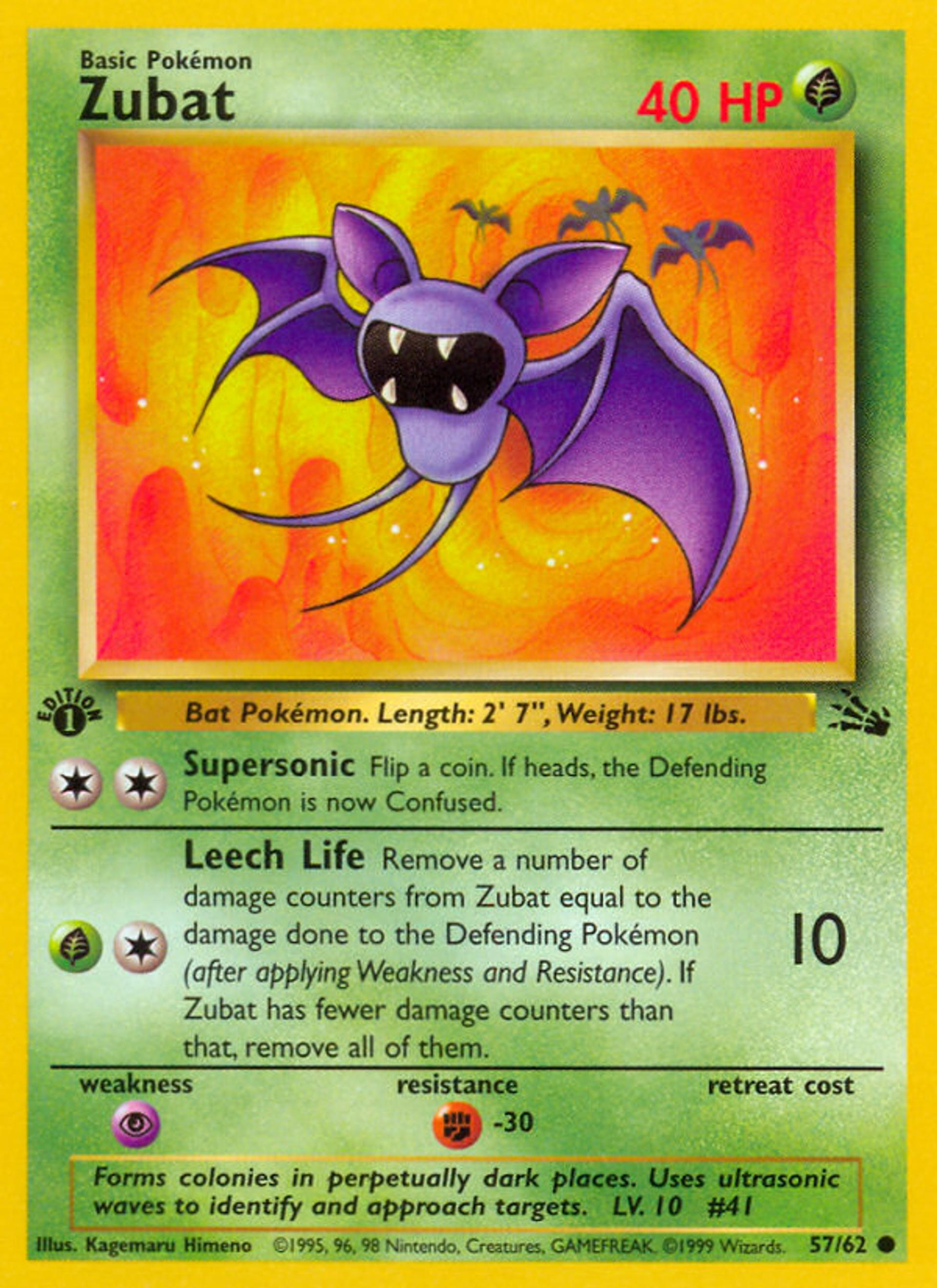 Zubat — Fossil — Pokemon