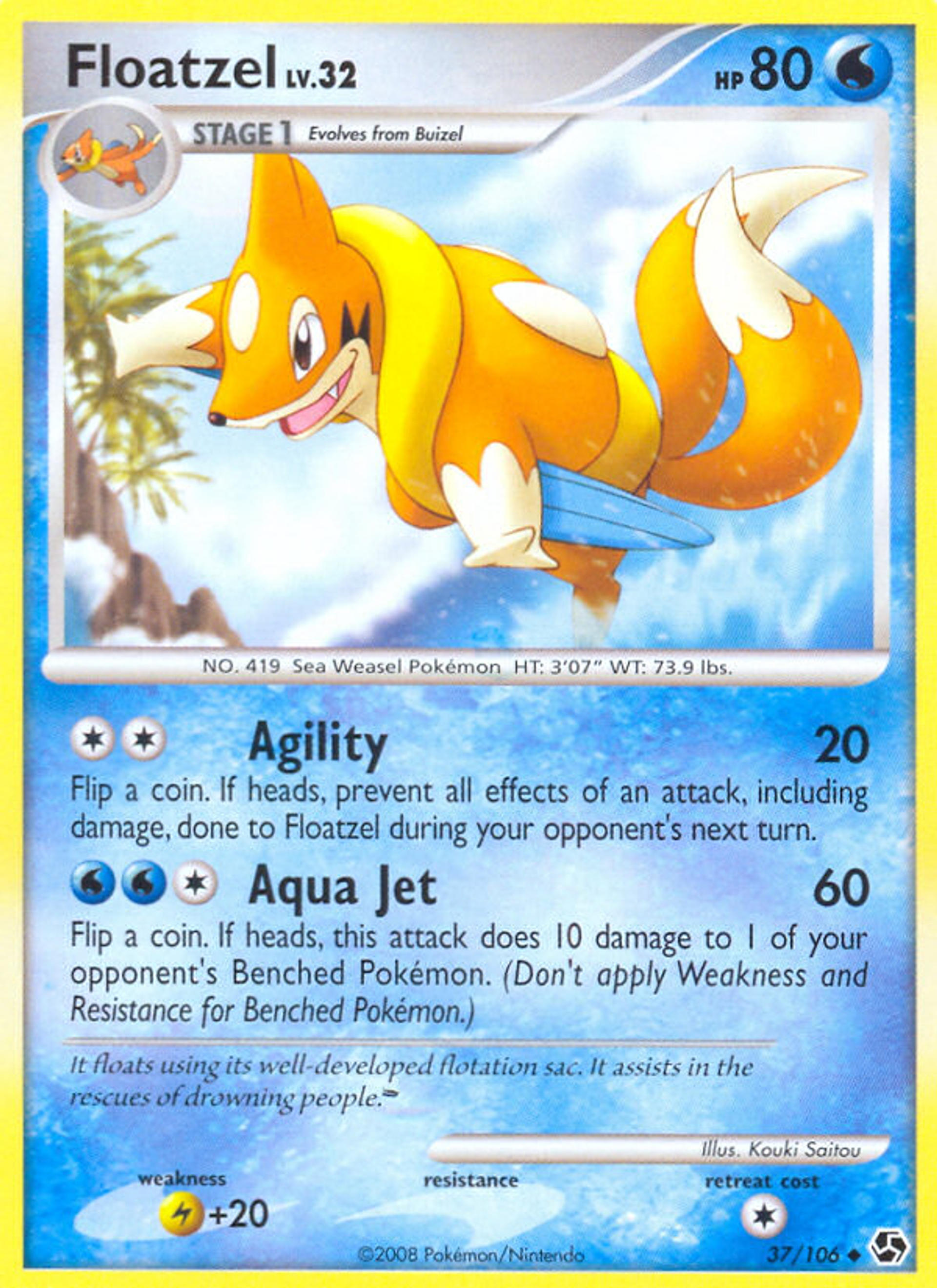 Floatzel — Great Encounters — Pokemon