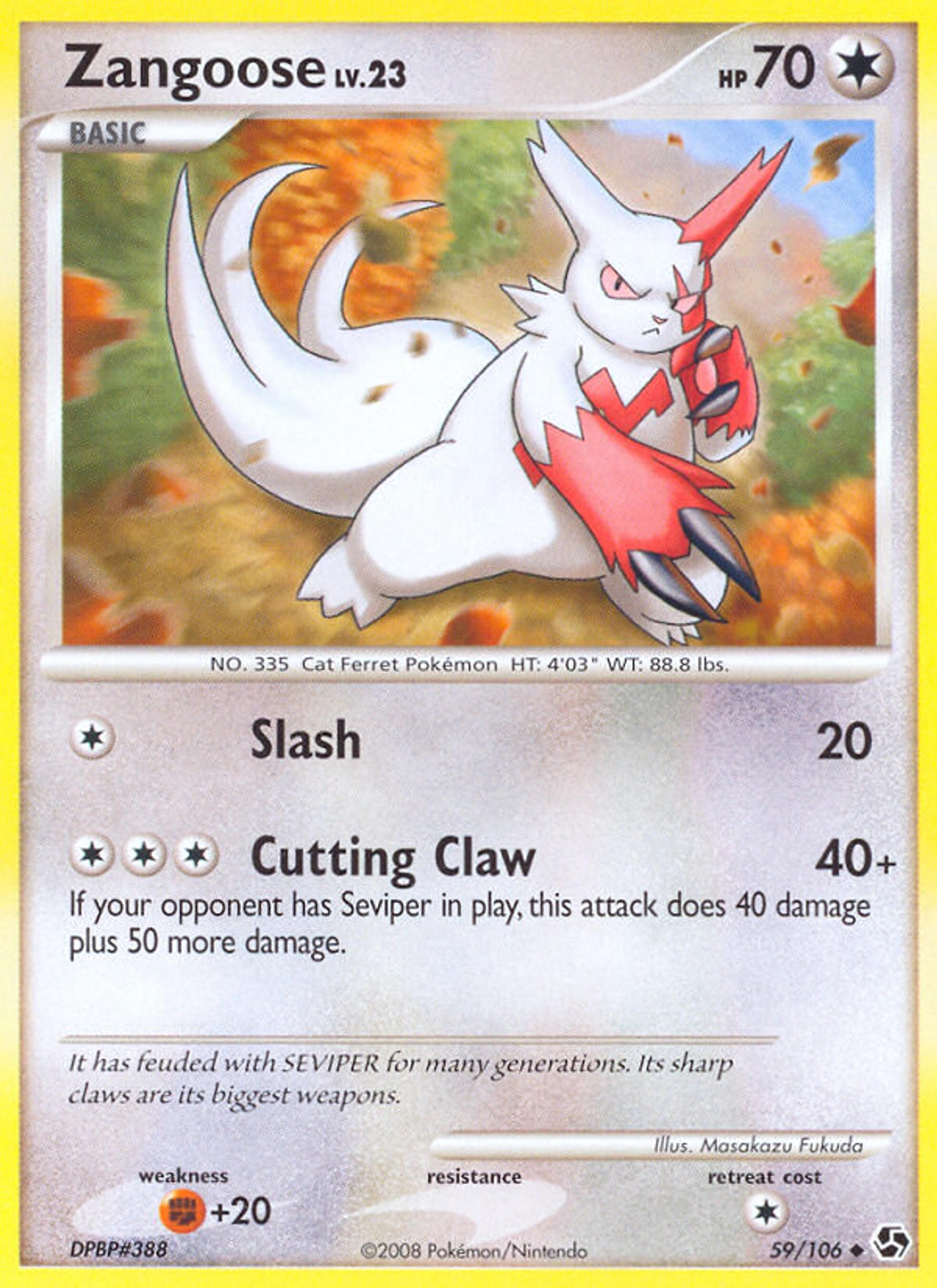 Zangoose — Great Encounters — Pokemon