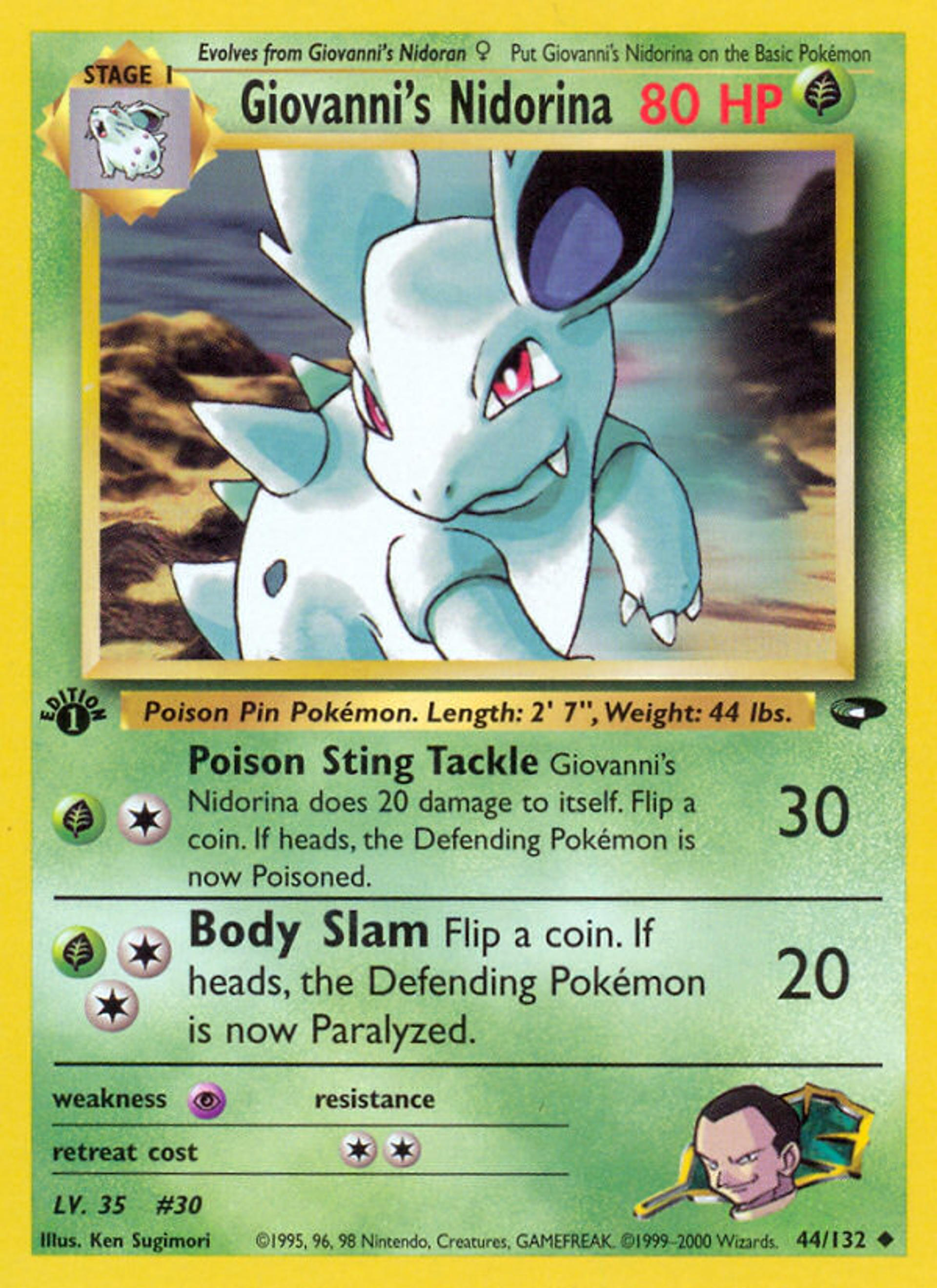 Giovanni's Nidorina — Gym Challenge — Pokemon