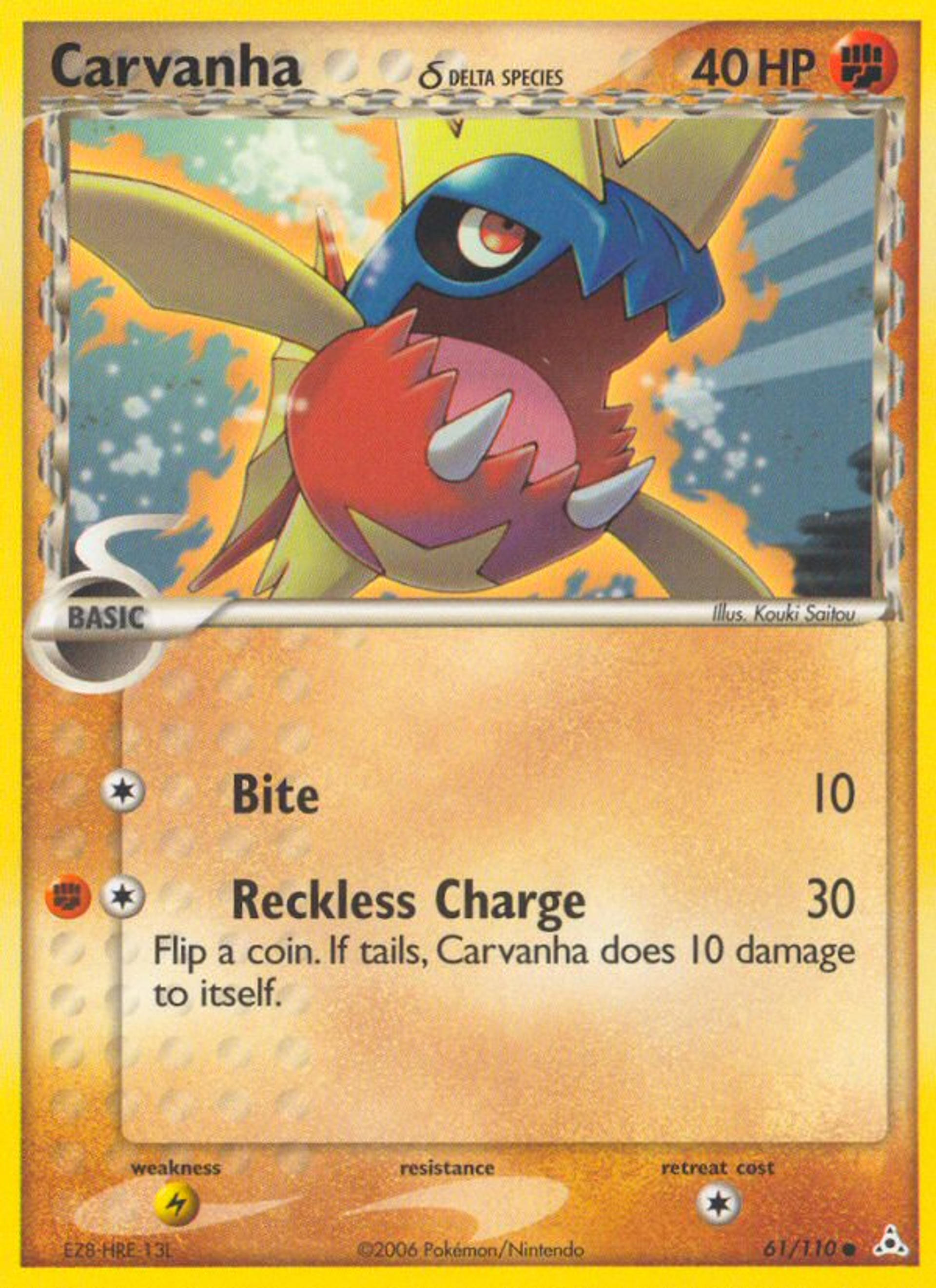 Carvanha — Holon Phantoms — Pokemon