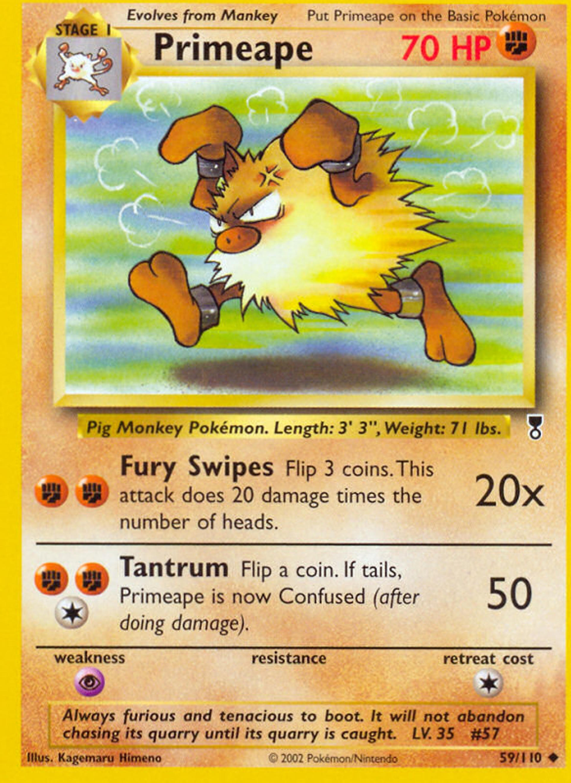 Primeape — Legendary Collection — Pokemon