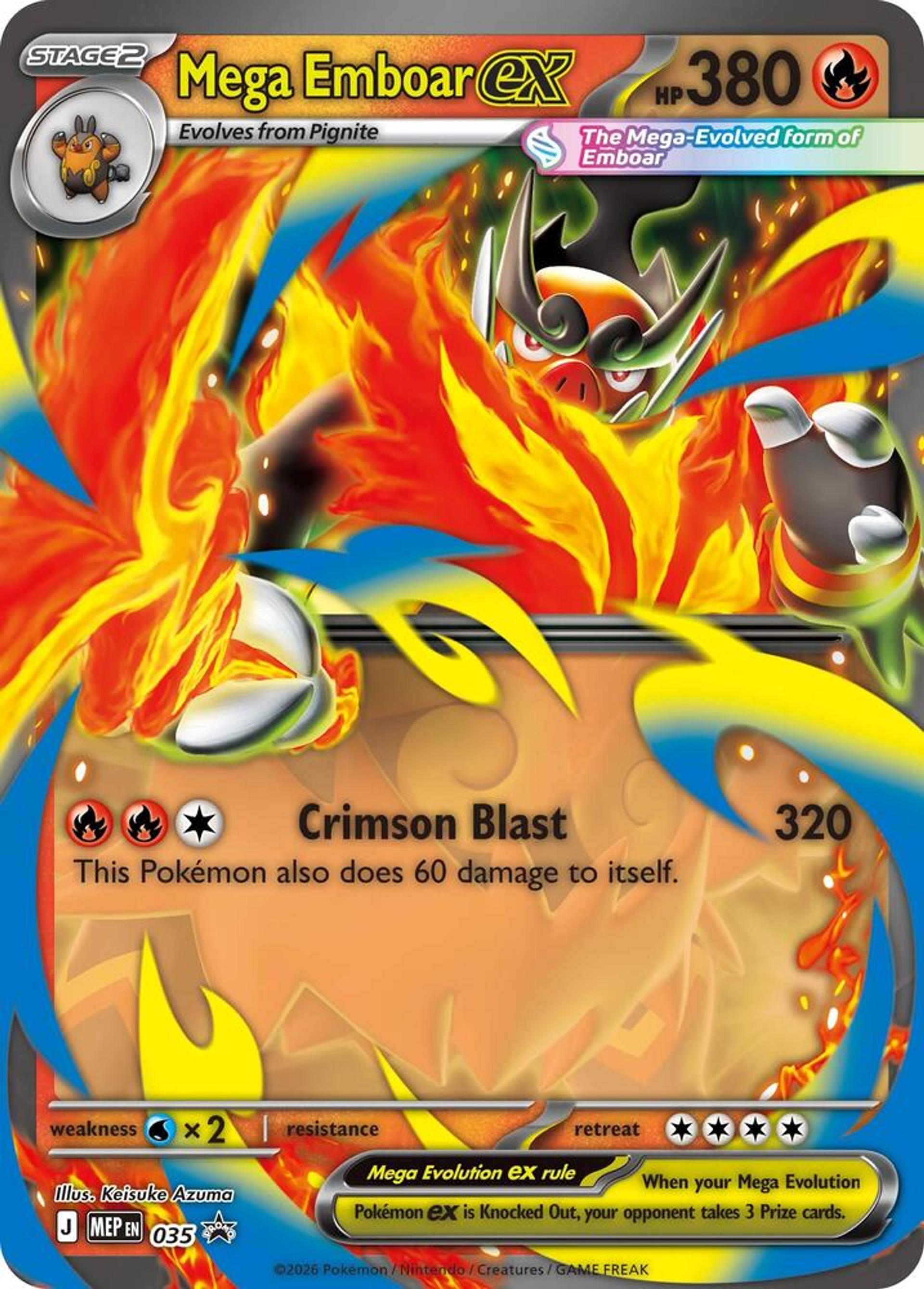Mega Emboar ex — ME: Mega Evolution Promo — Pokemon