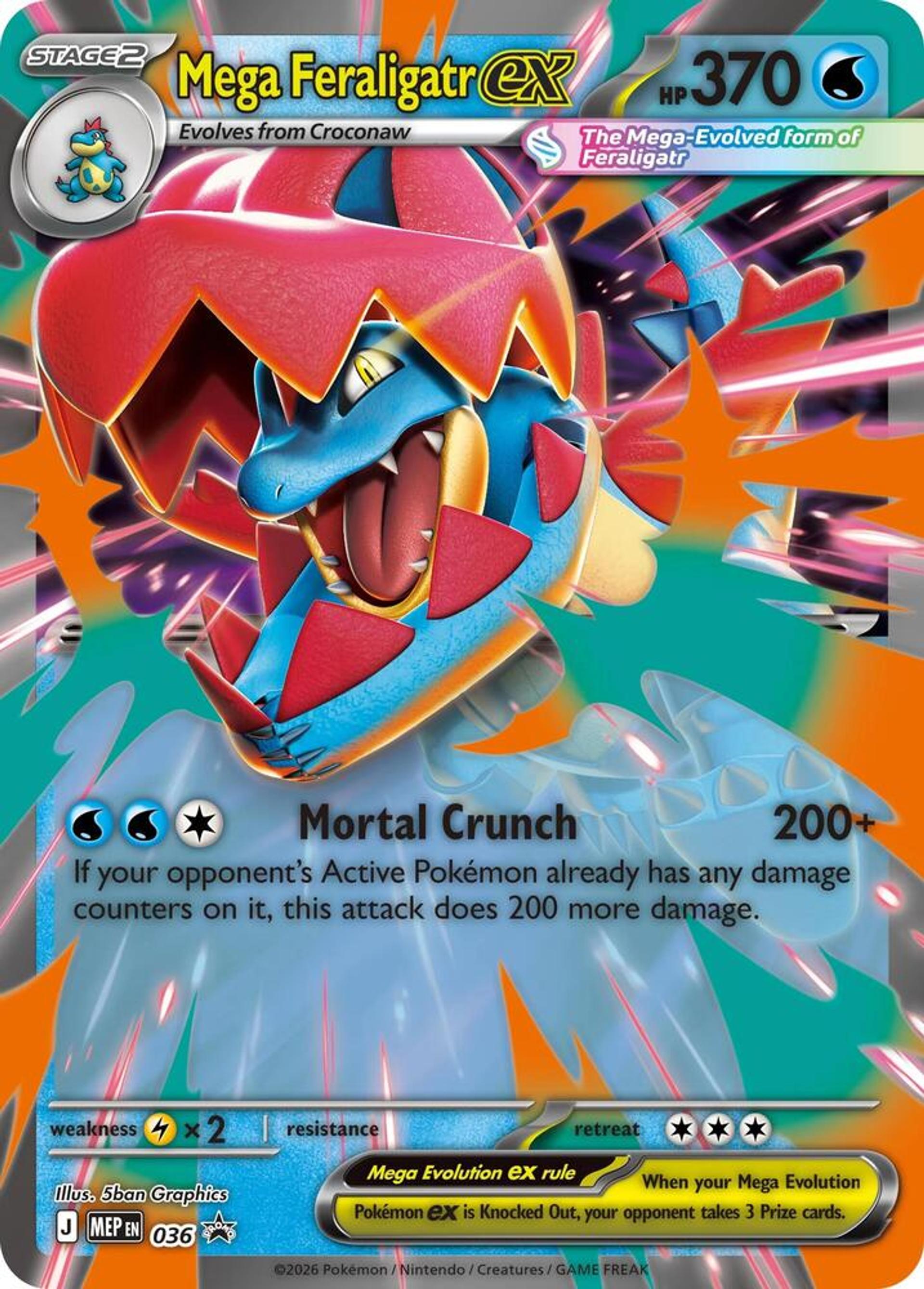 Mega Feraligatr ex — ME: Mega Evolution Promo — Pokemon