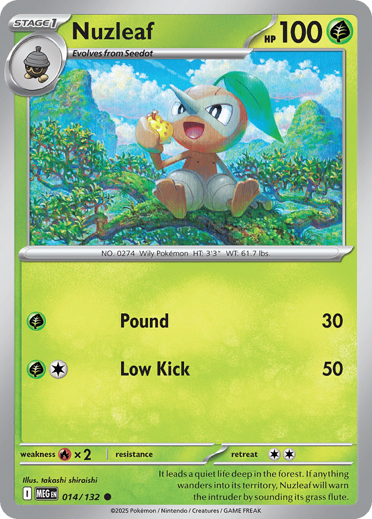 Nuzleaf — ME01: Mega Evolution — Pokemon