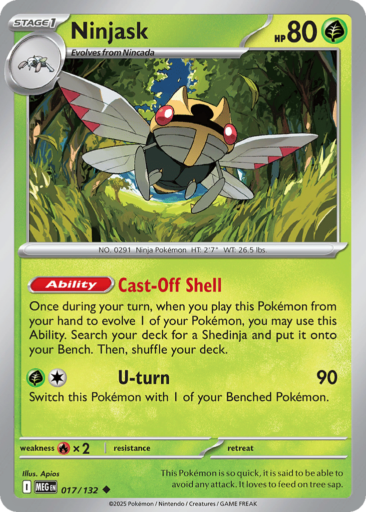 Ninjask — ME01: Mega Evolution — Pokemon