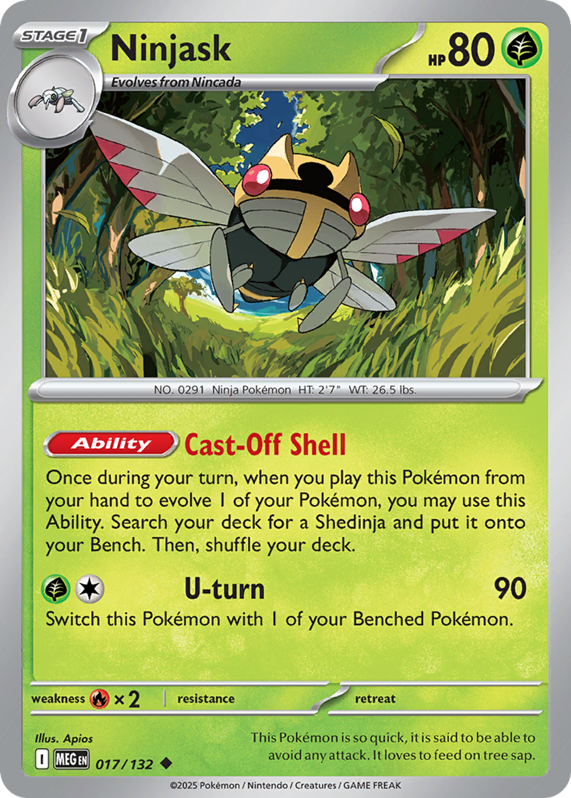 Ninjask — ME01: Mega Evolution — Pokemon