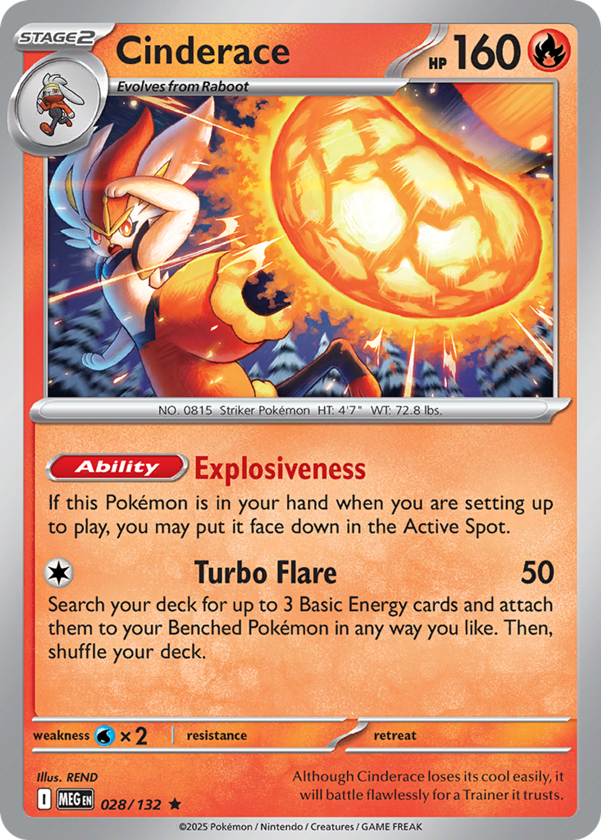 Cinderace — ME01: Mega Evolution — Pokemon