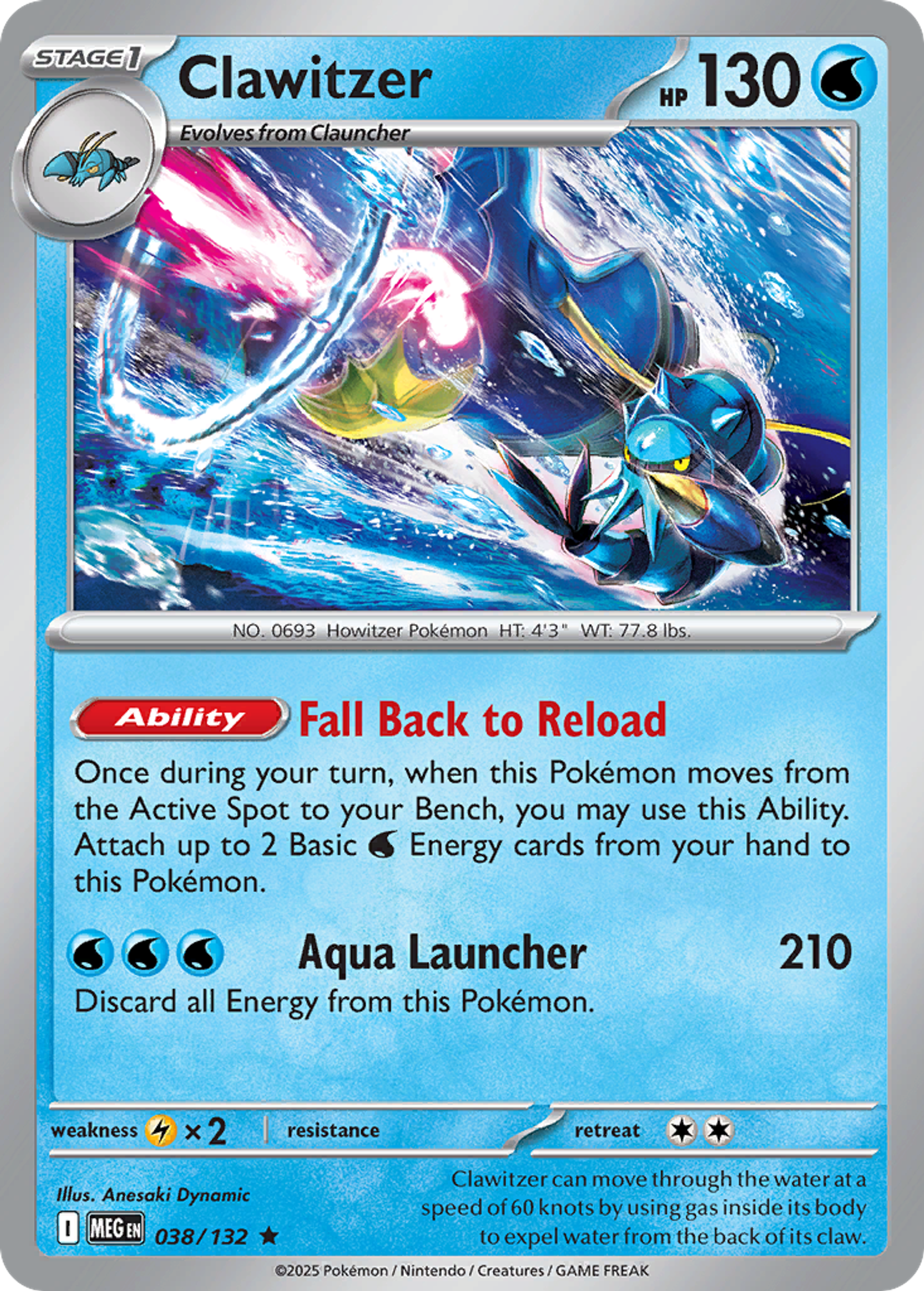 Clawitzer — ME01: Mega Evolution — Pokemon