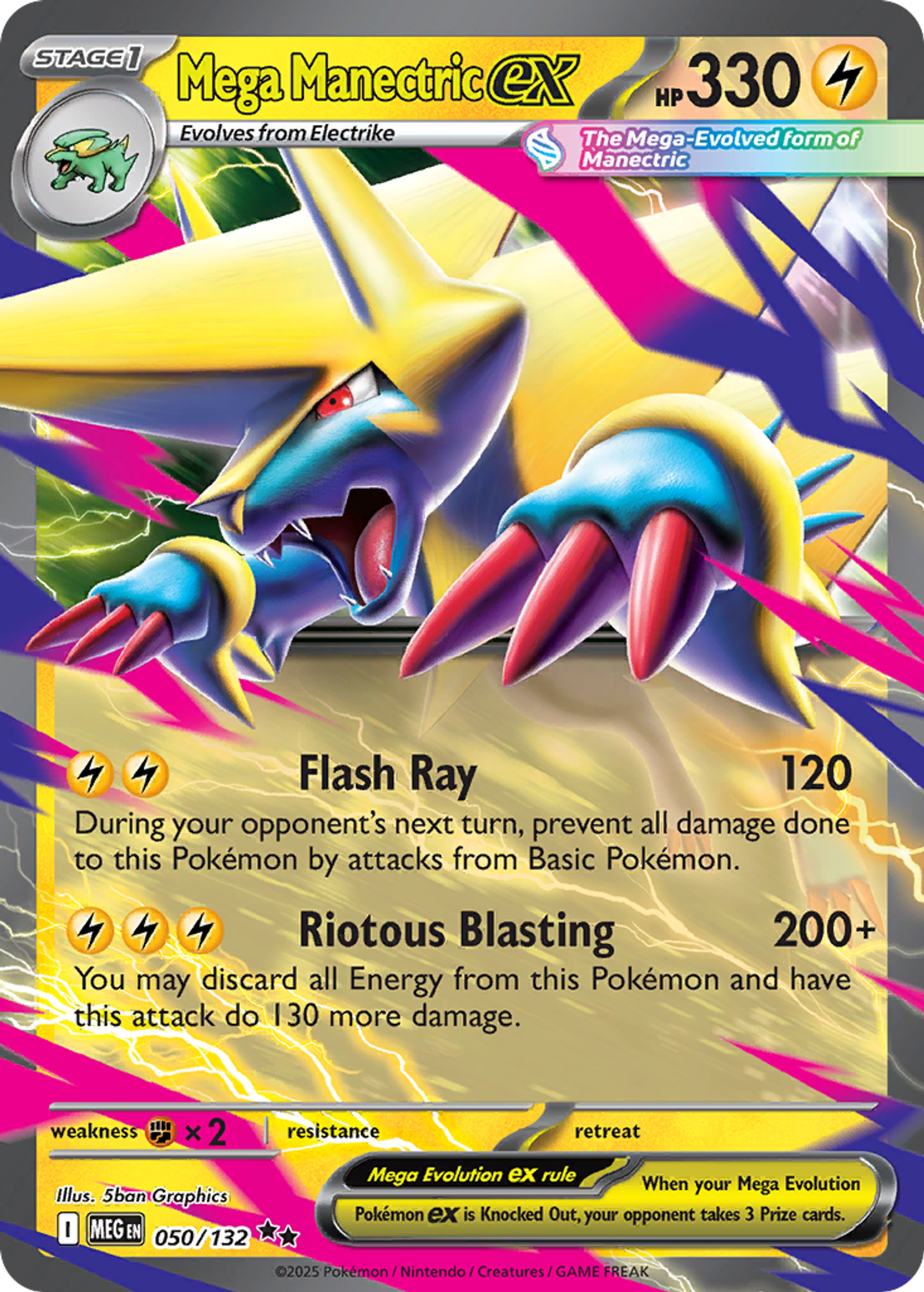 Mega Manectric ex — ME01: Mega Evolution — Pokemon