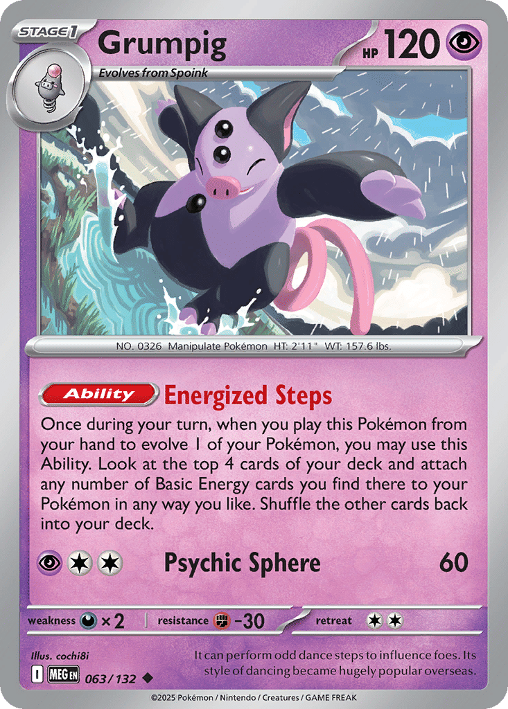 Grumpig — ME01: Mega Evolution — Pokemon