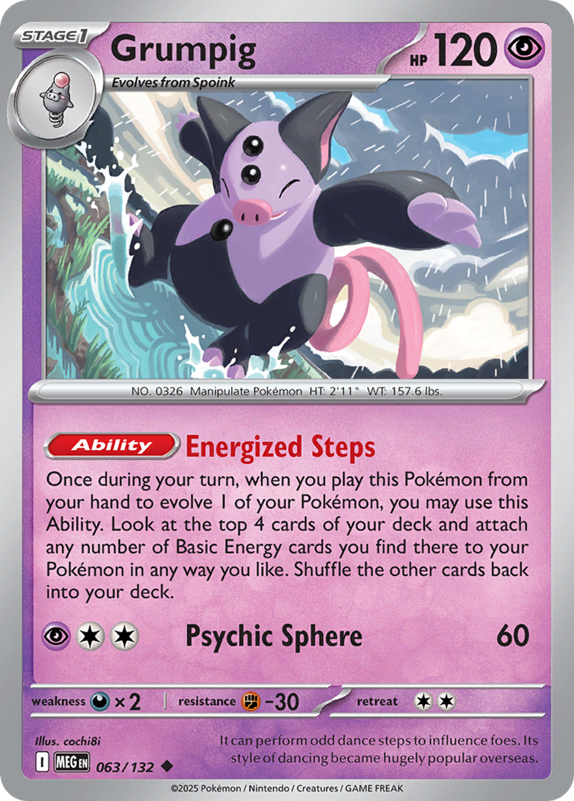 Grumpig — ME01: Mega Evolution — Pokemon