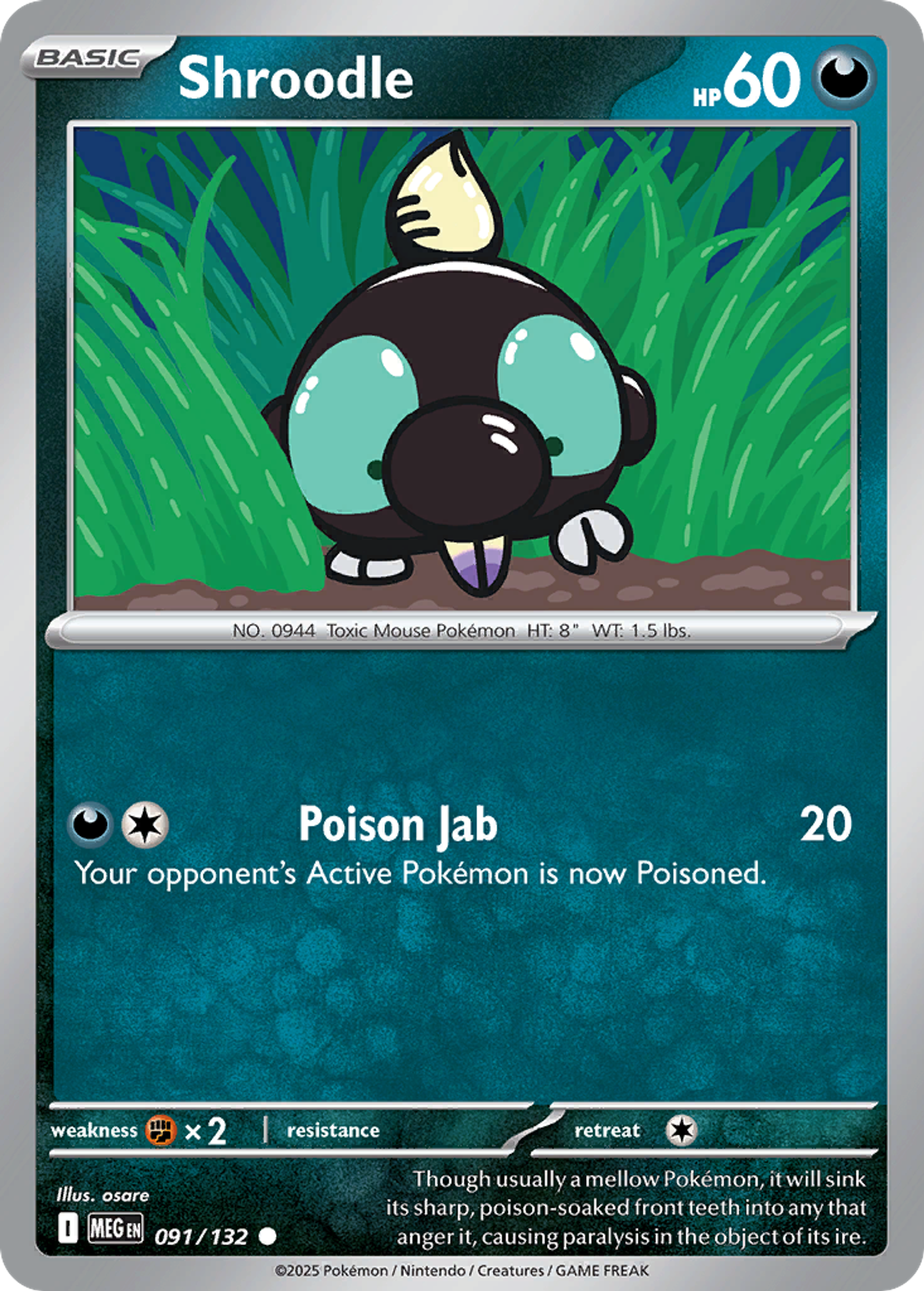 Shroodle — ME01: Mega Evolution — Pokemon