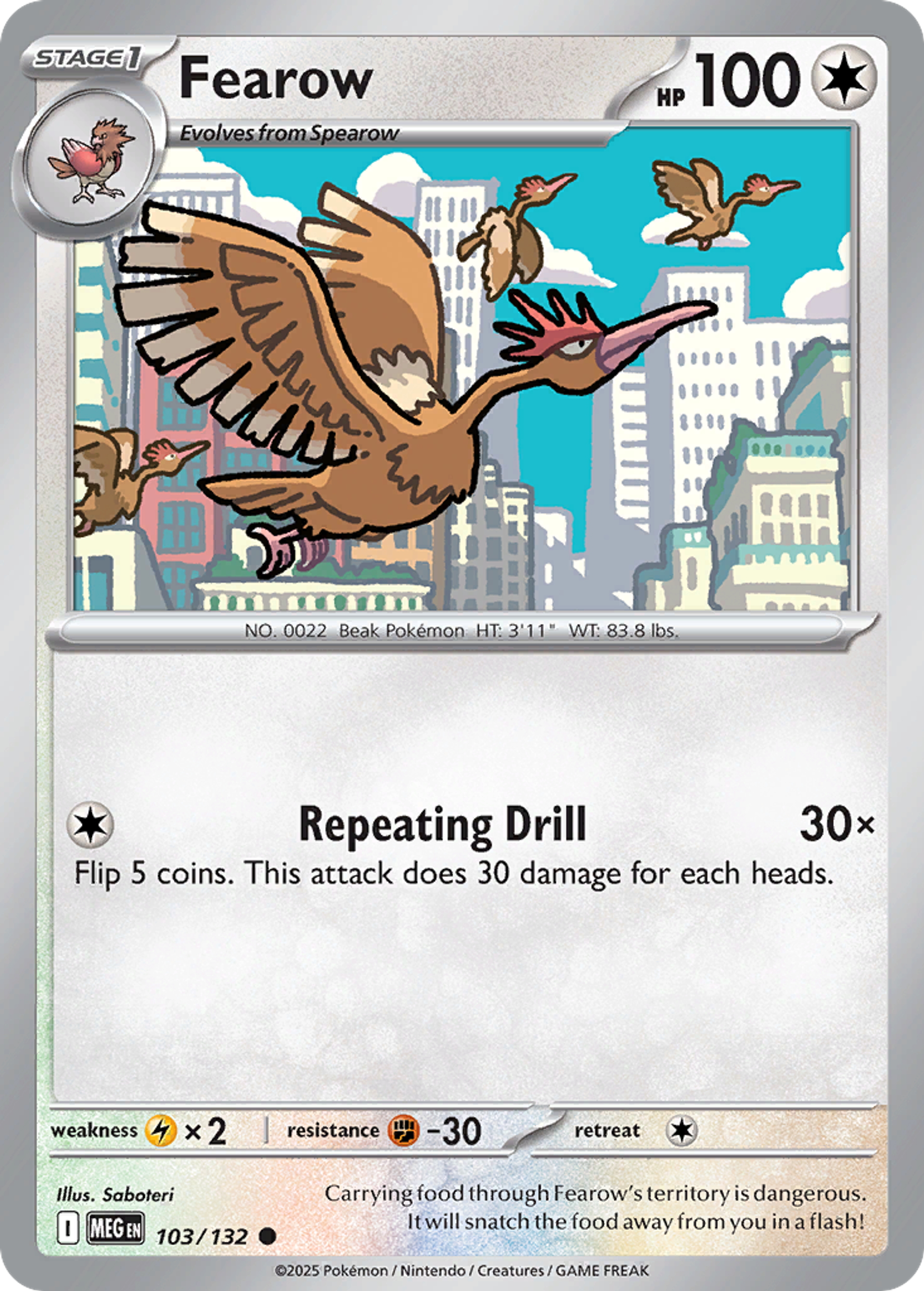 Fearow — ME01: Mega Evolution — Pokemon