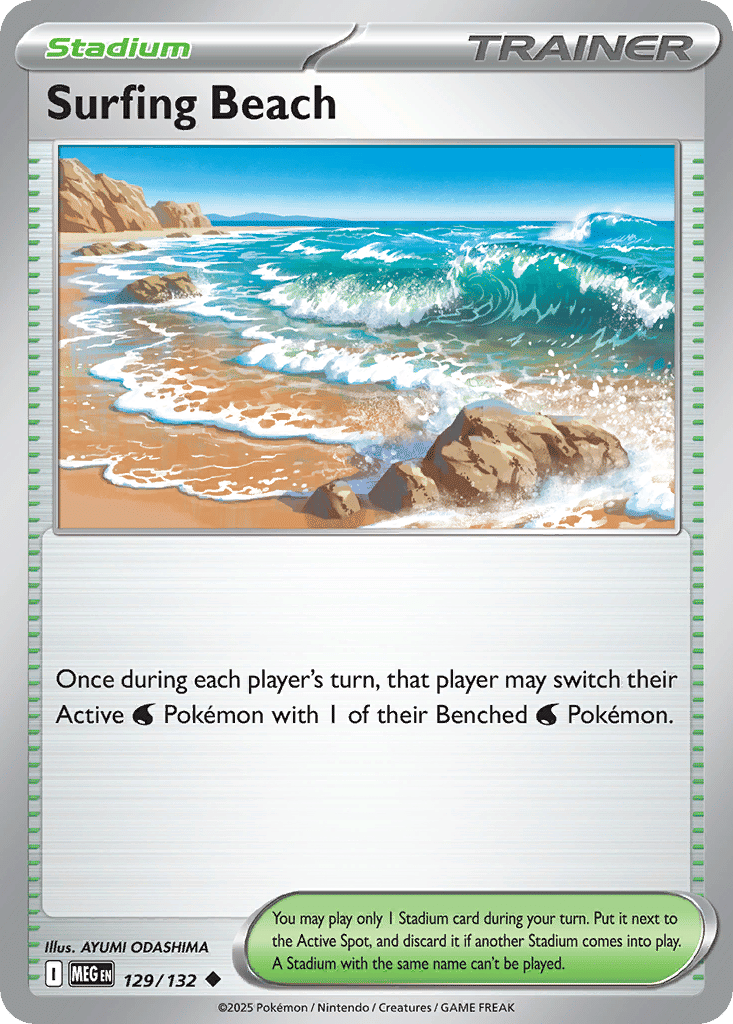 Surfing Beach — ME01: Mega Evolution — Pokemon