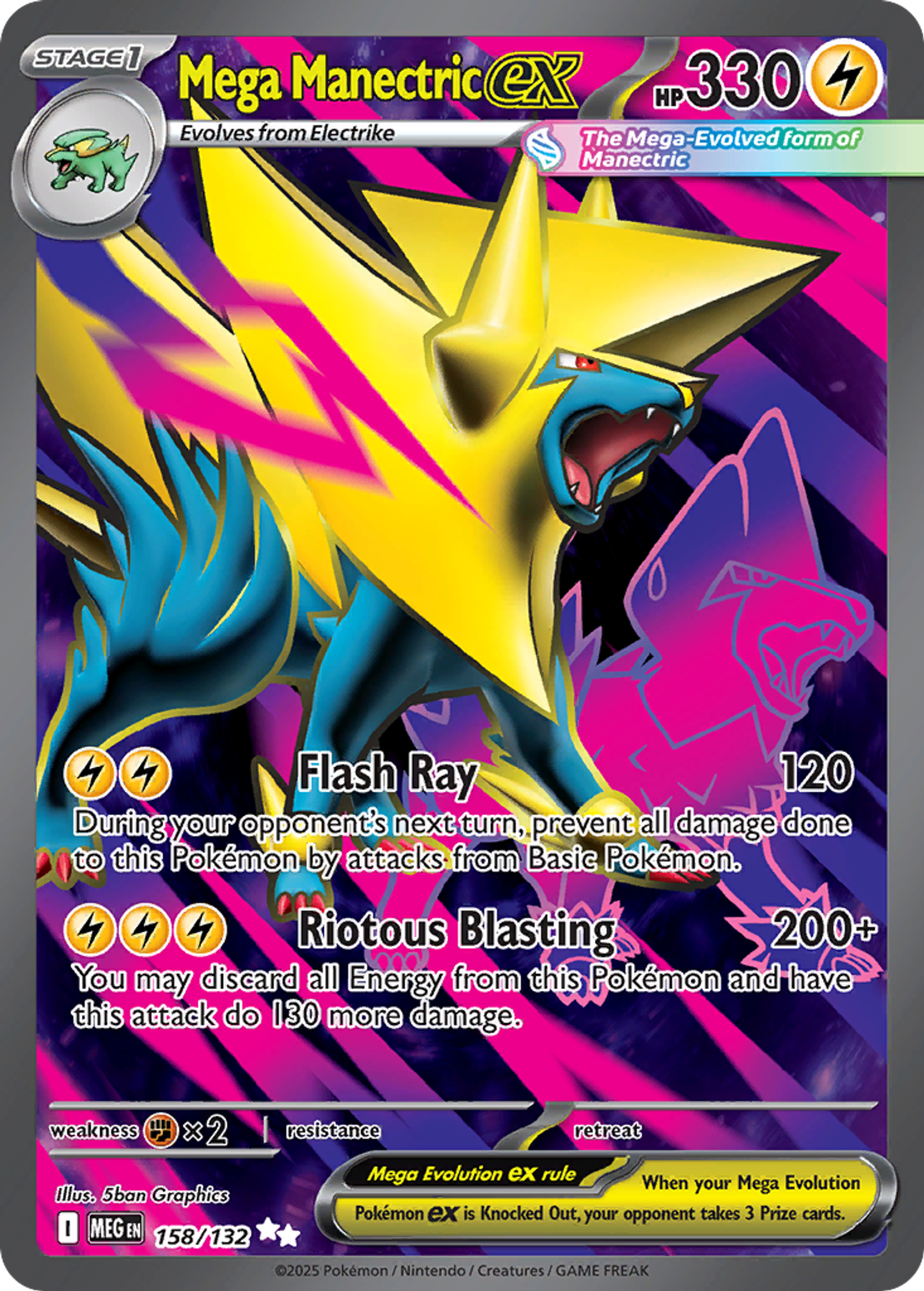 Mega Manectric ex — ME01: Mega Evolution — Pokemon
