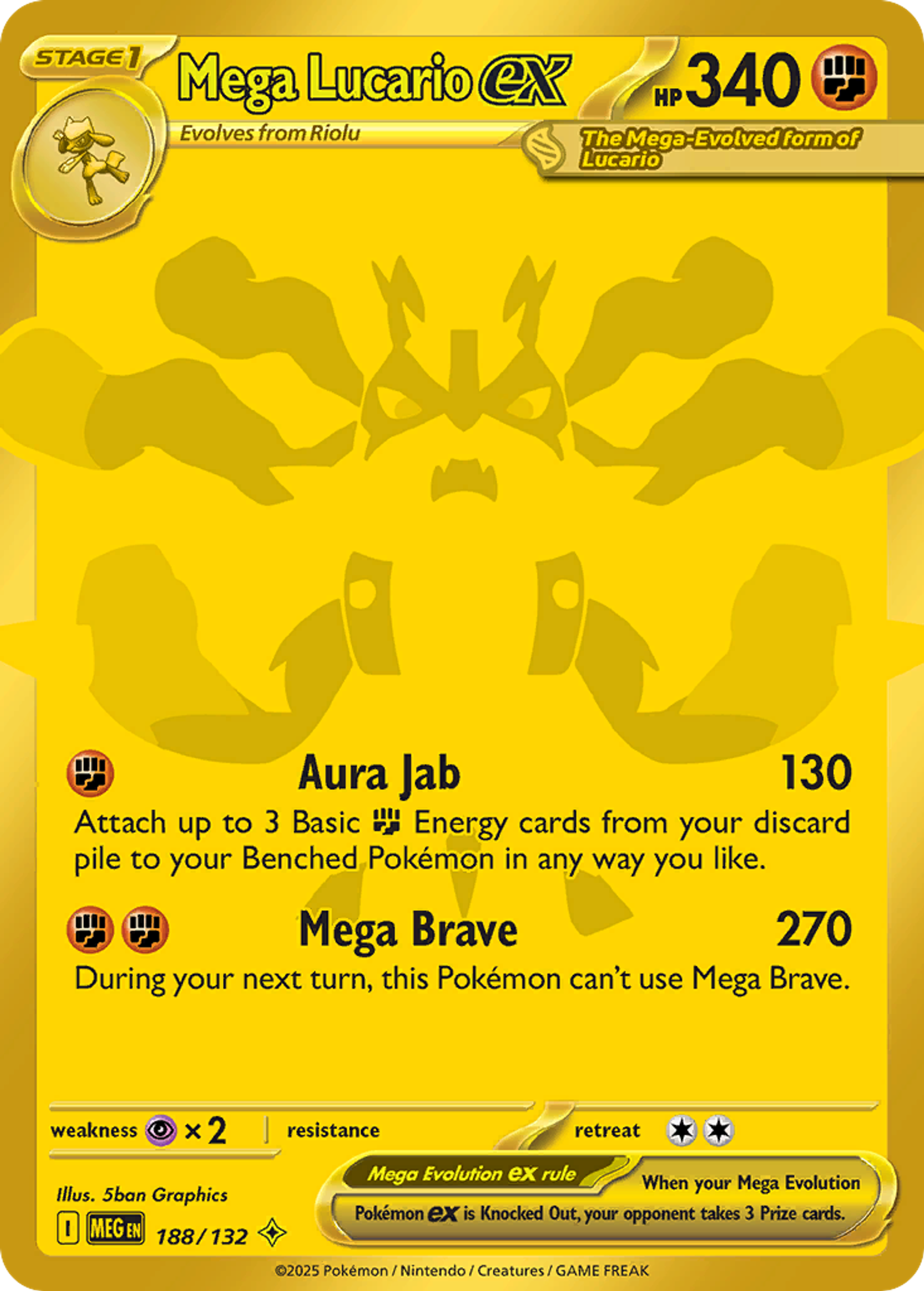 Mega Lucario ex — ME01: Mega Evolution — Pokemon