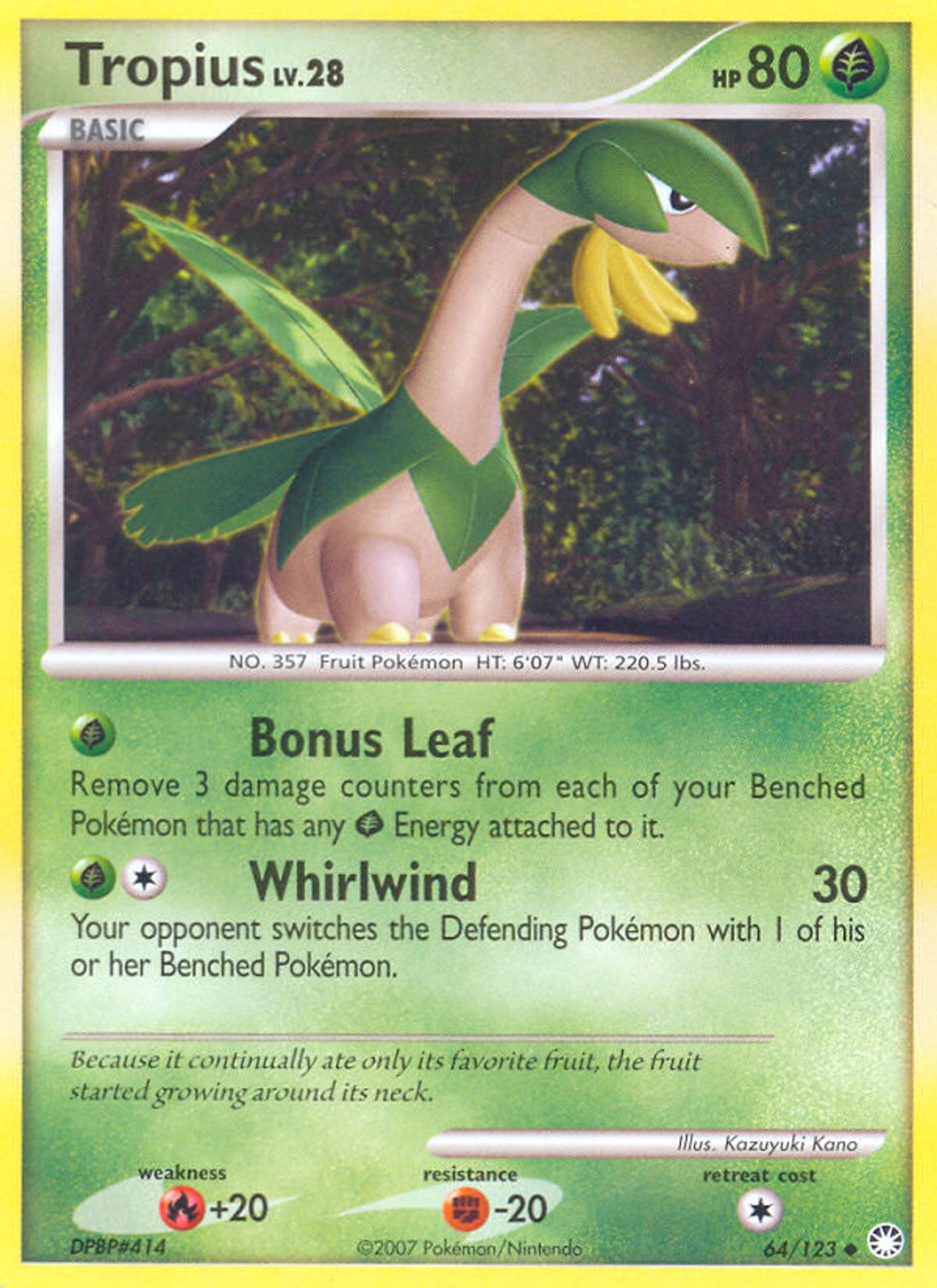 Tropius Lv.28 — Mysterious Treasures — Pokemon