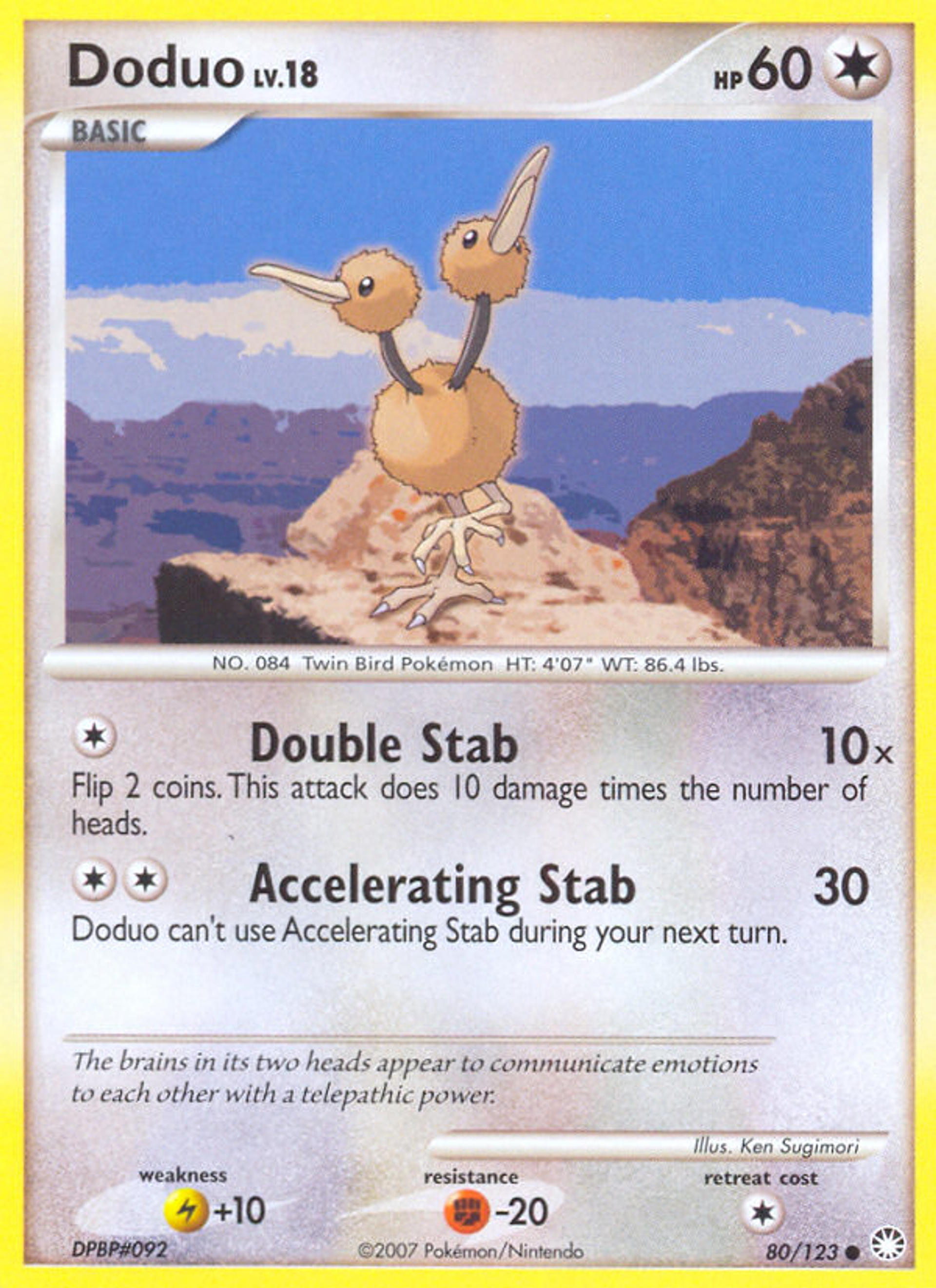 Doduo Lv.18 — Mysterious Treasures — Pokemon
