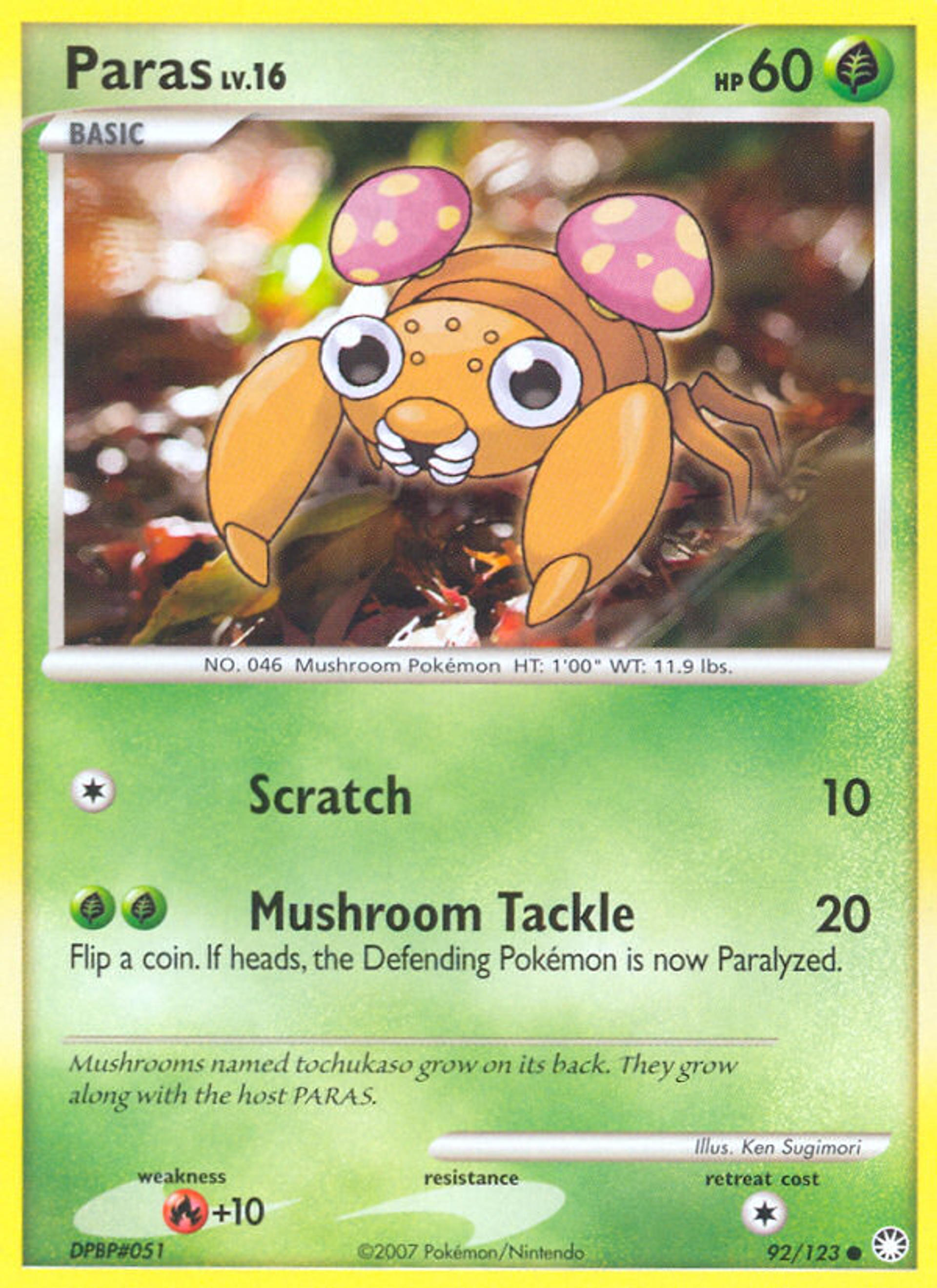 Paras Lv.16 — Mysterious Treasures — Pokemon