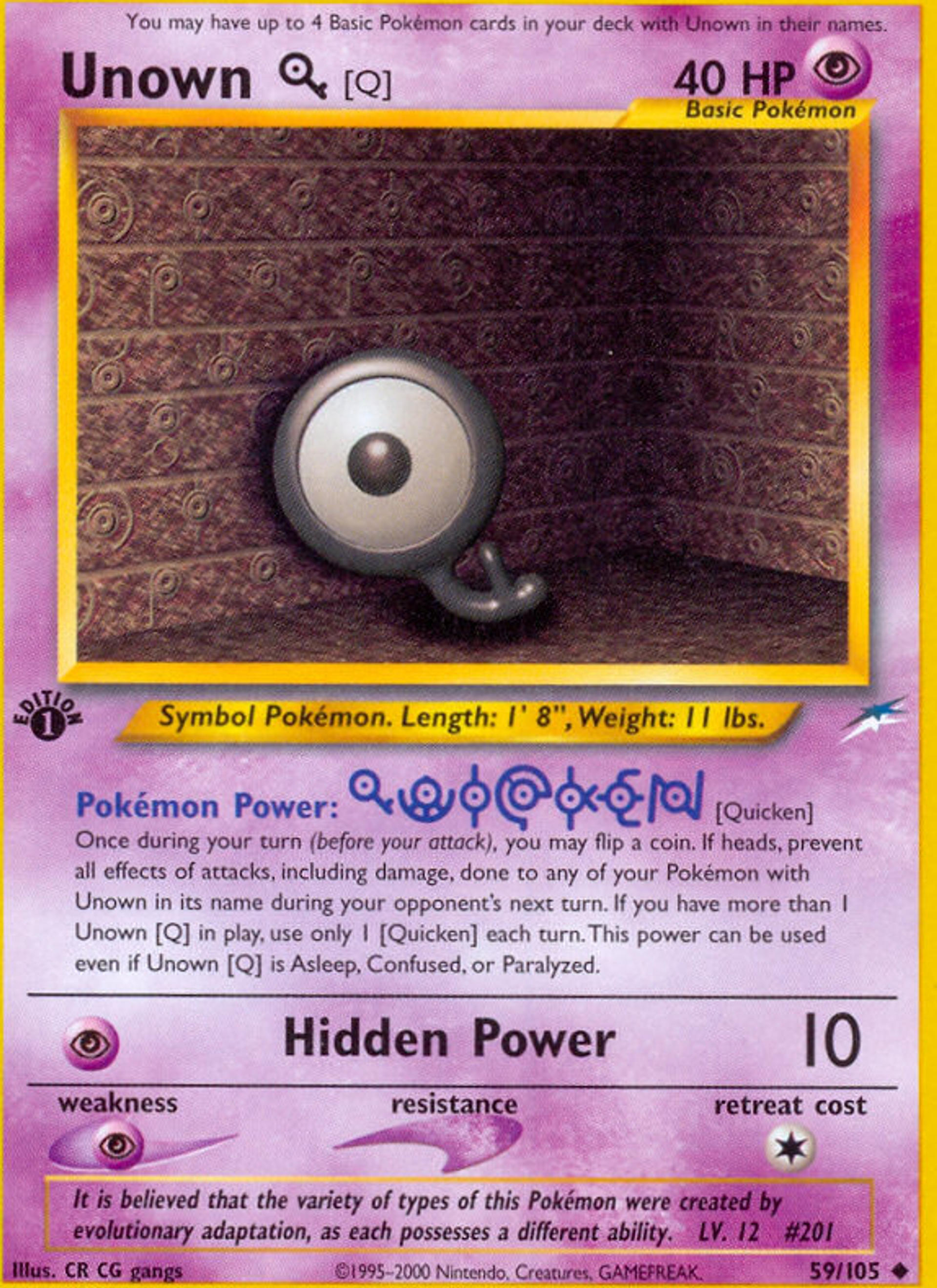 Unown — Neo Destiny — Pokemon