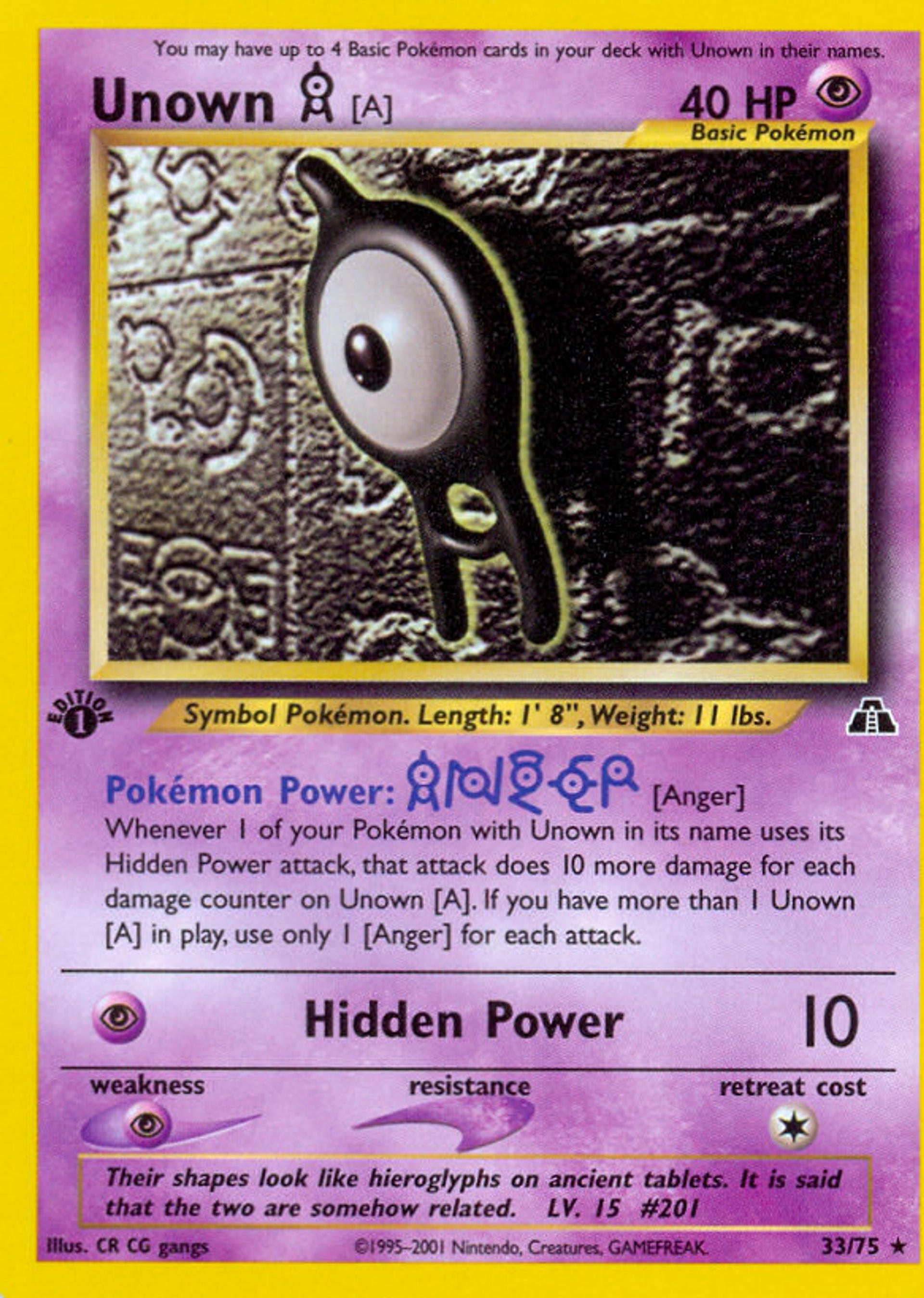 Unown — Neo Discovery — Pokemon