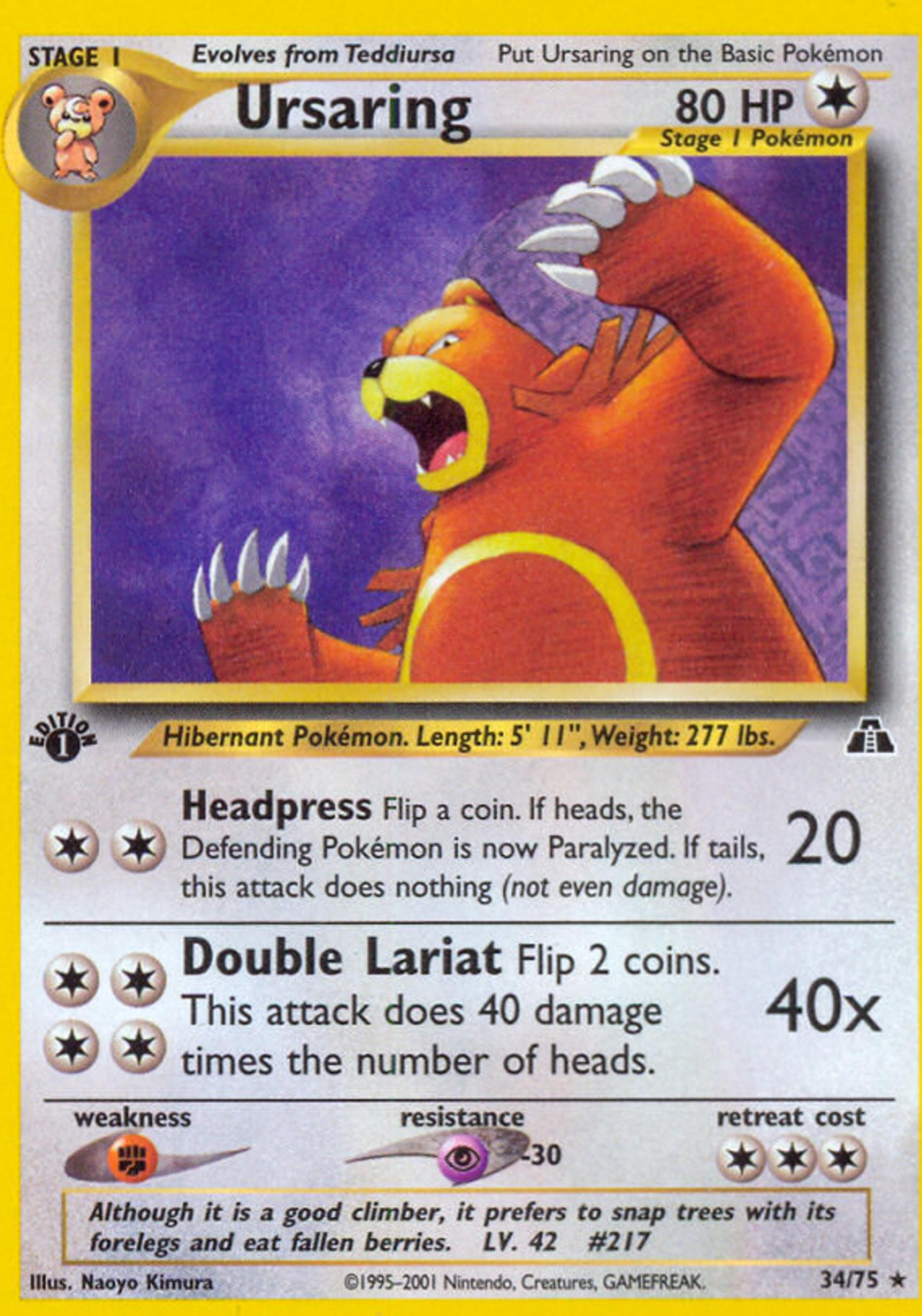 Ursaring — Neo Discovery — Pokemon