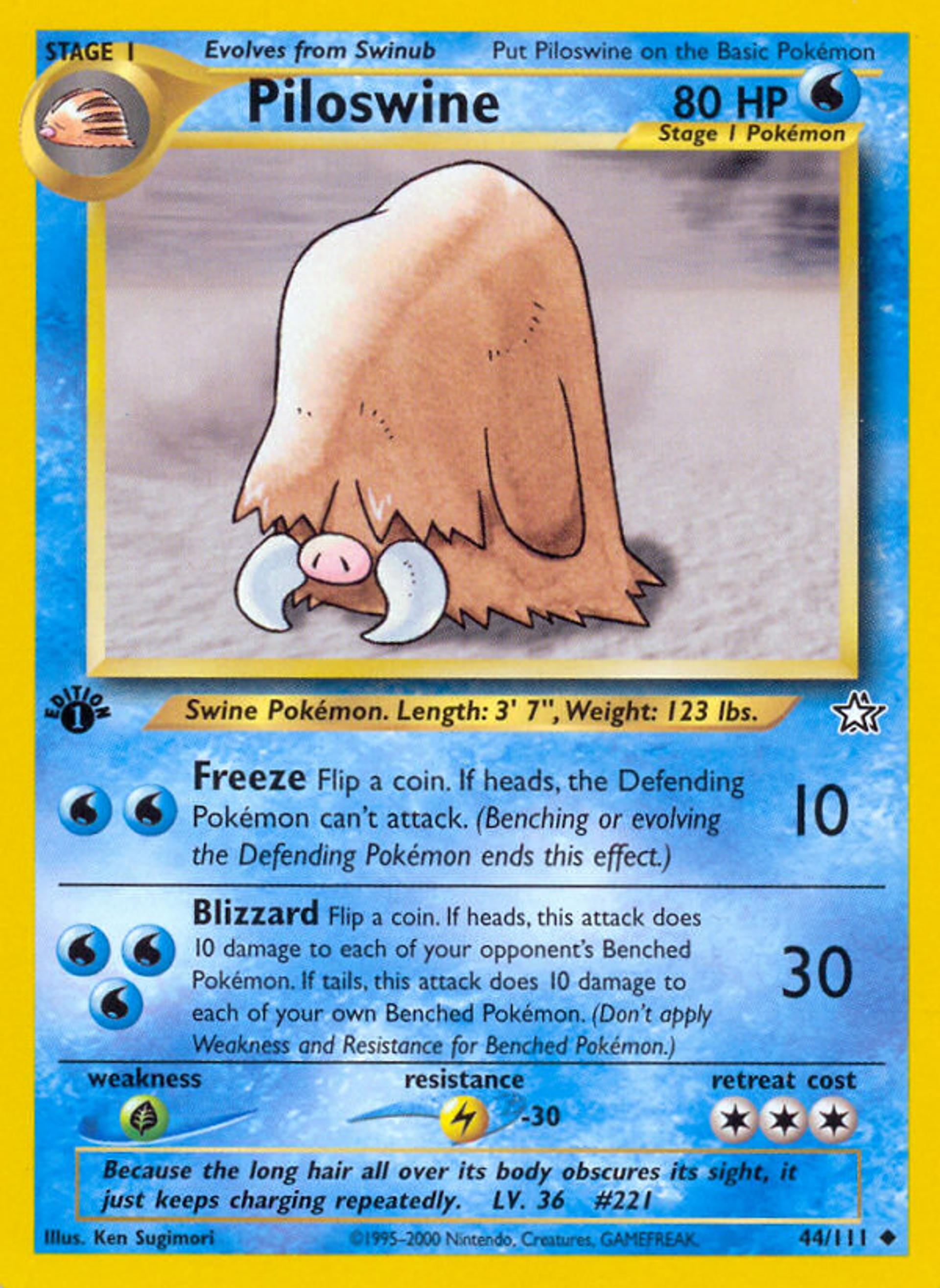Piloswine — Neo Genesis — Pokemon