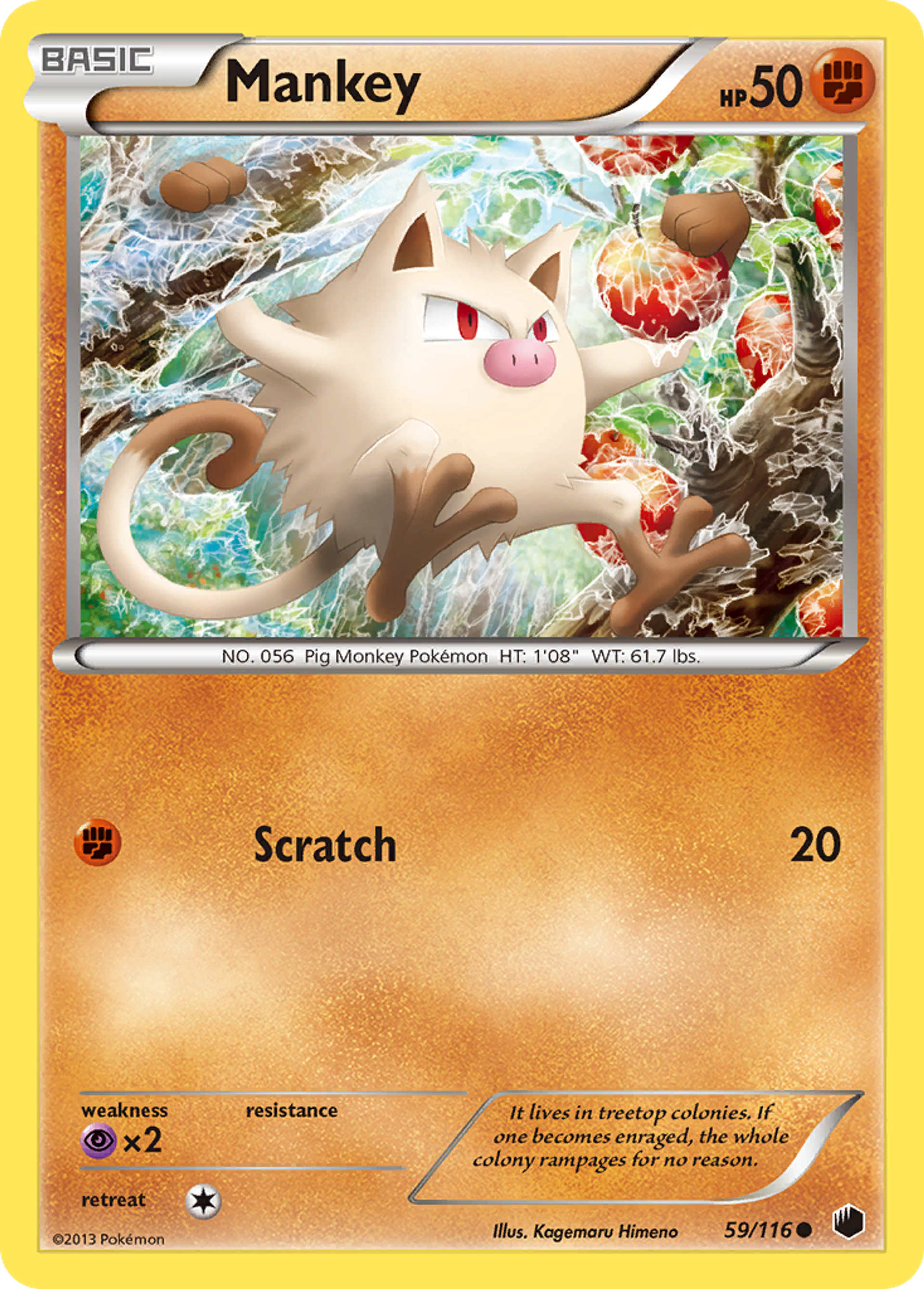Mankey — Plasma Freeze — Pokemon