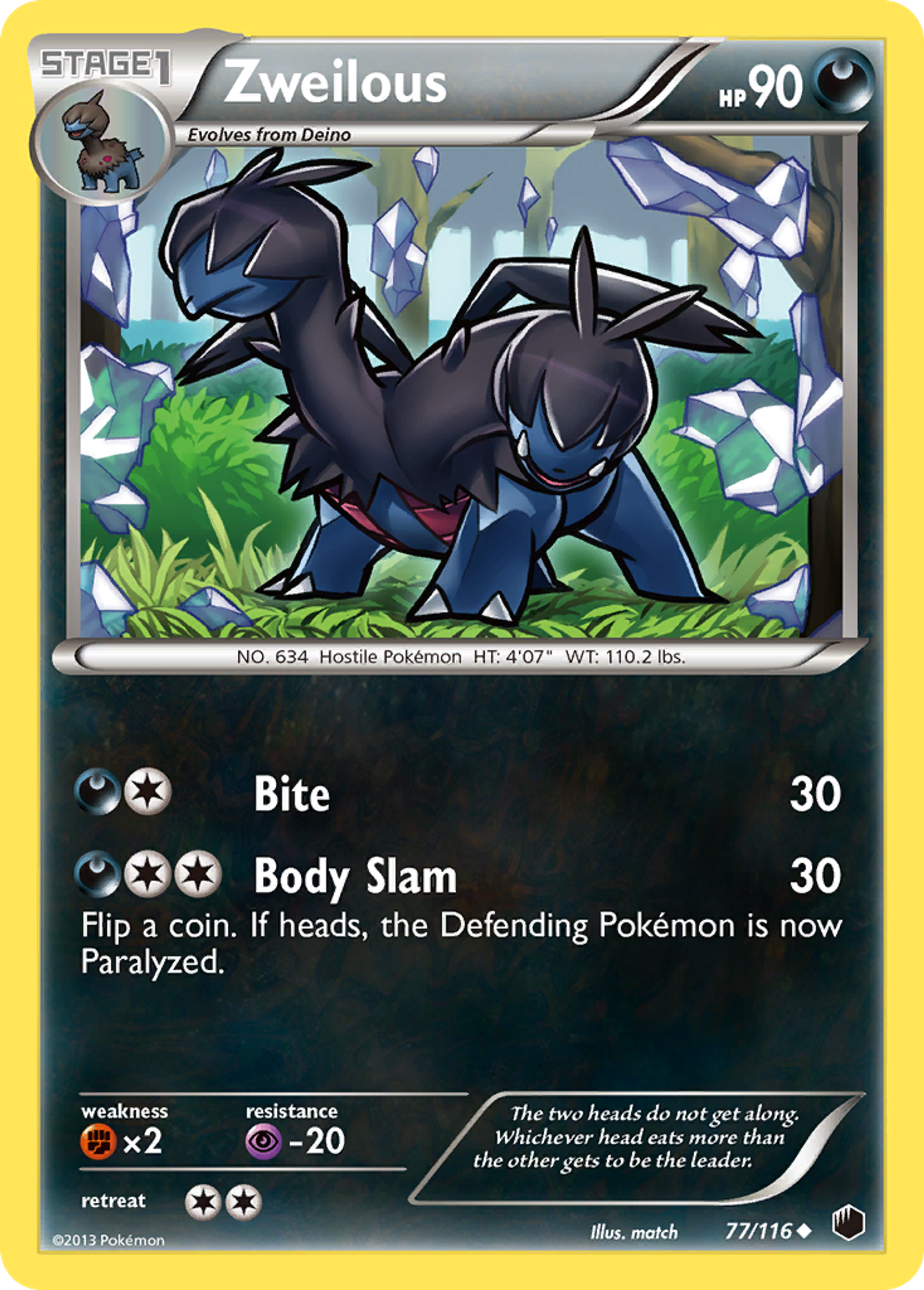 Zweilous — Plasma Freeze — Pokemon