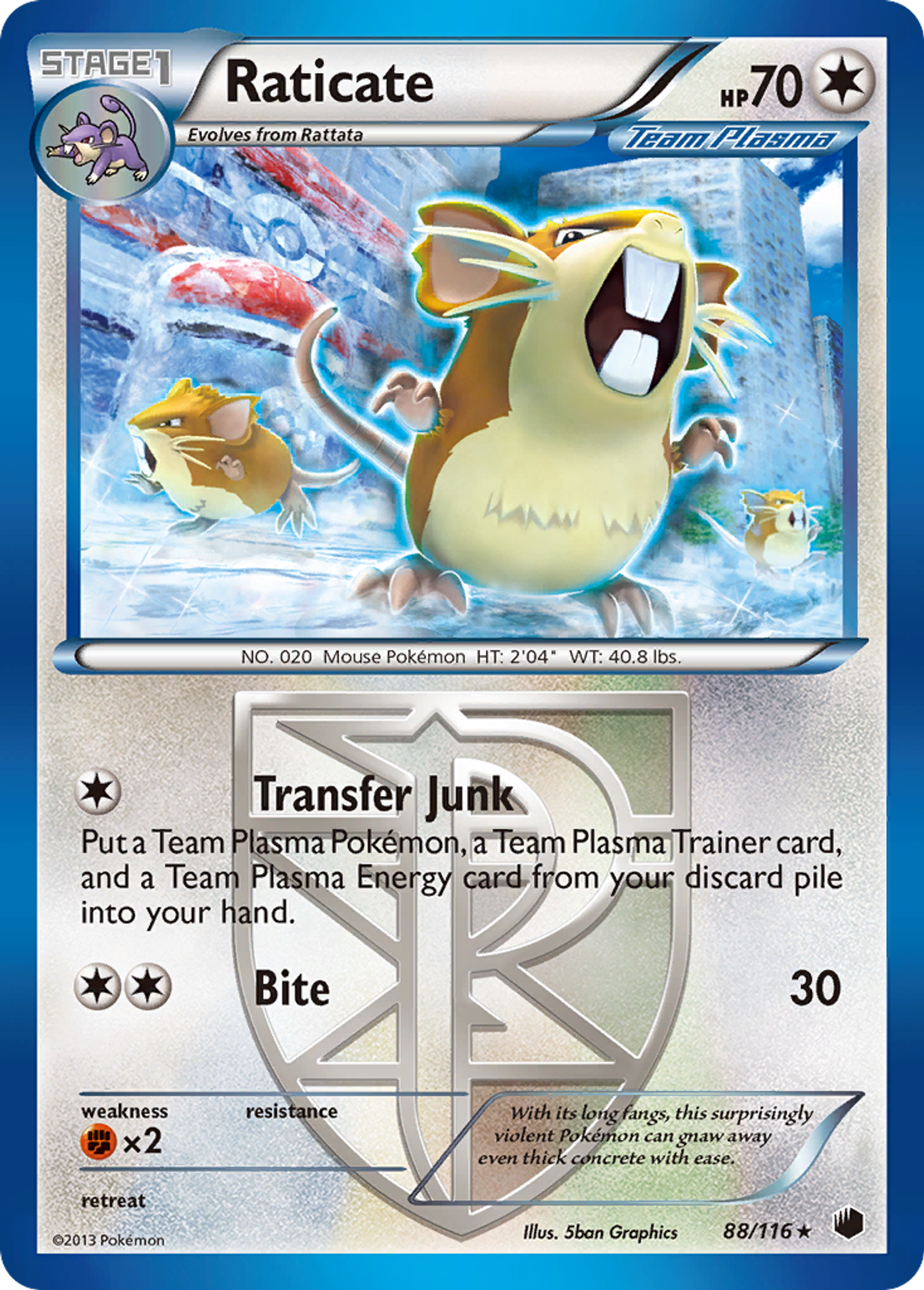 Raticate — Plasma Freeze — Pokemon