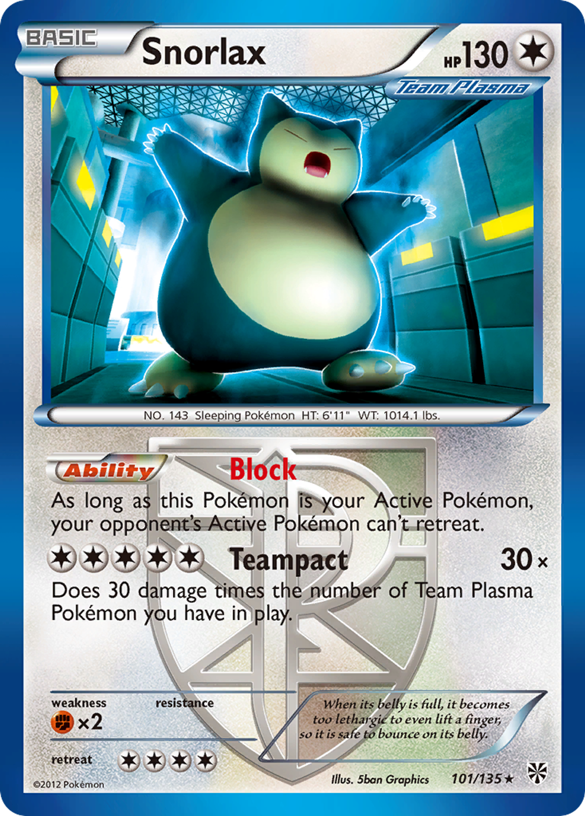 Snorlax — Plasma Storm — Pokemon