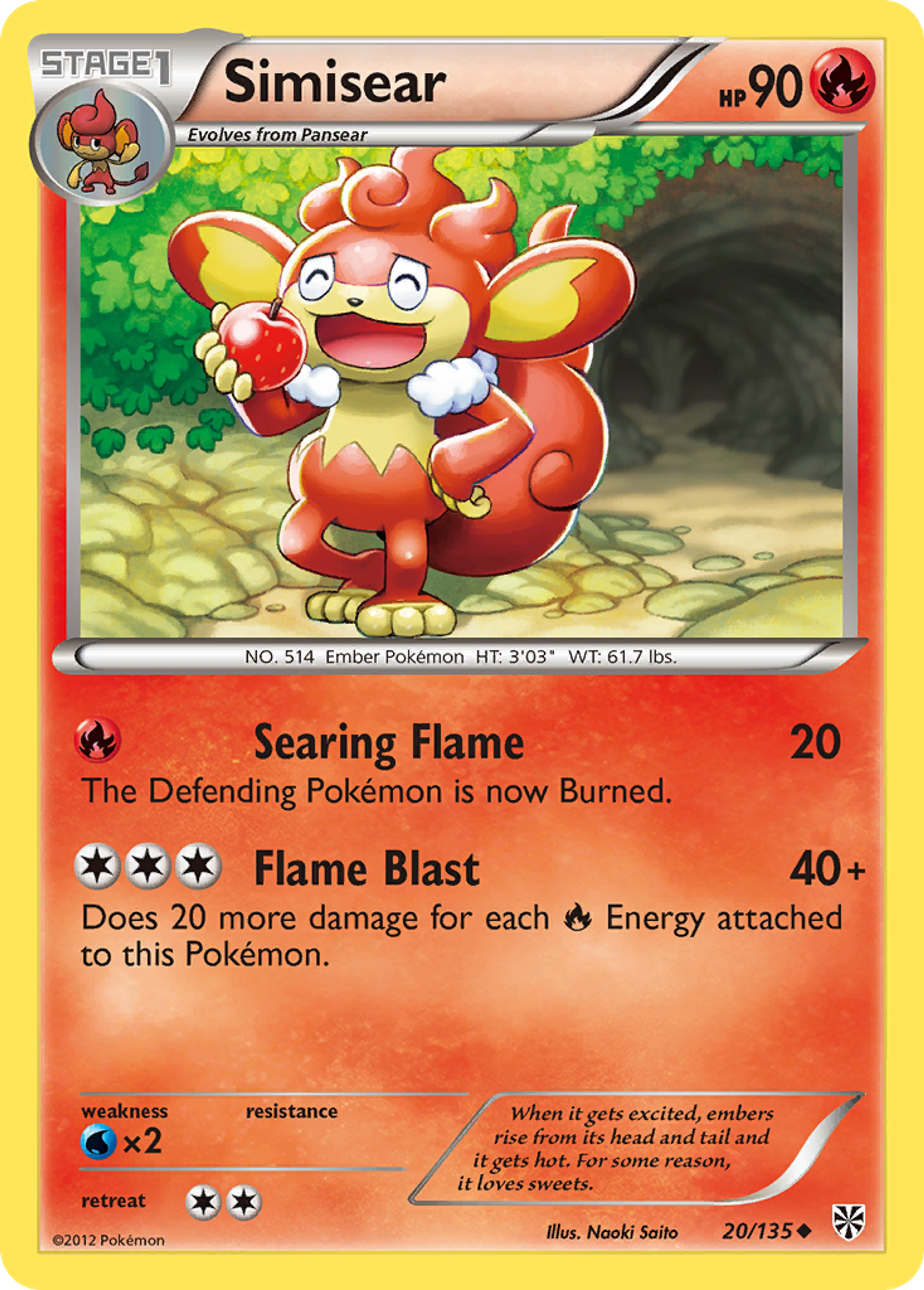 Simisear — Plasma Storm — Pokemon