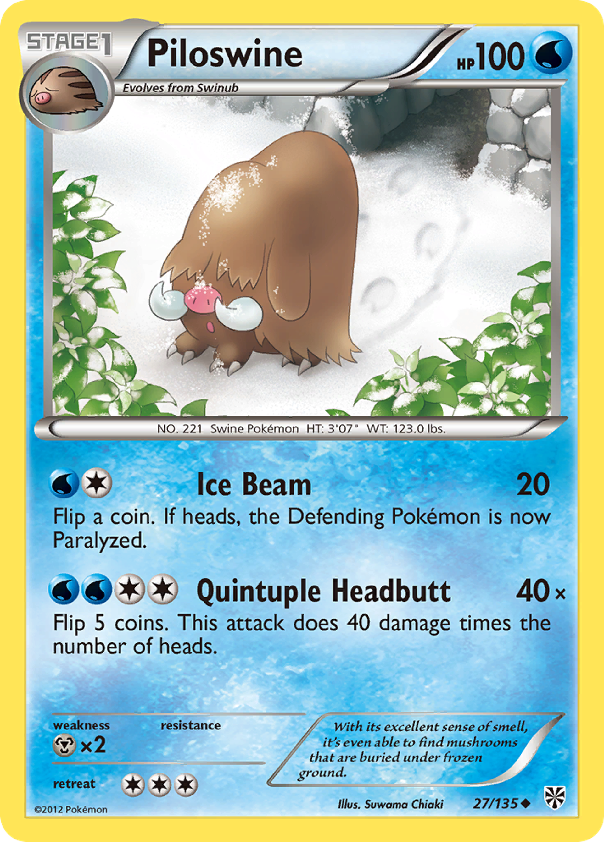 Piloswine — Plasma Storm — Pokemon