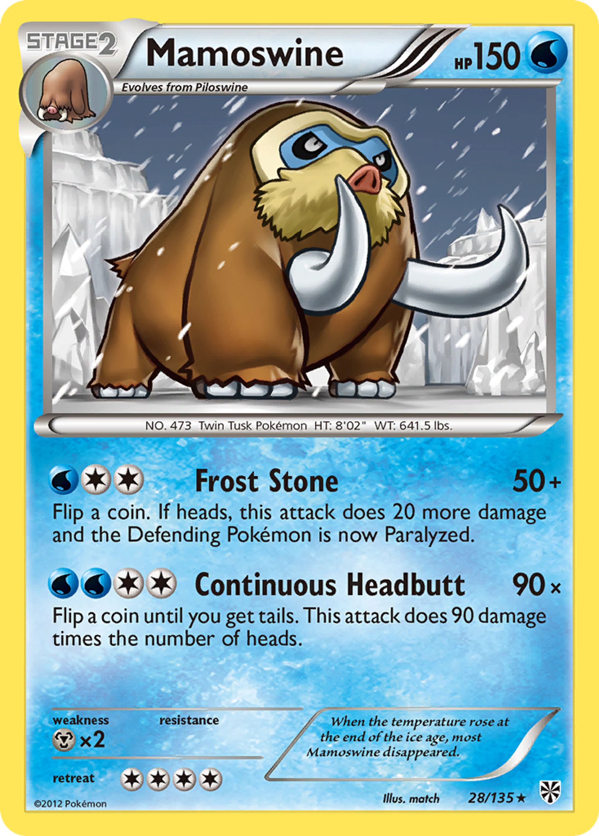 Mamoswine — Plasma Storm — Pokemon