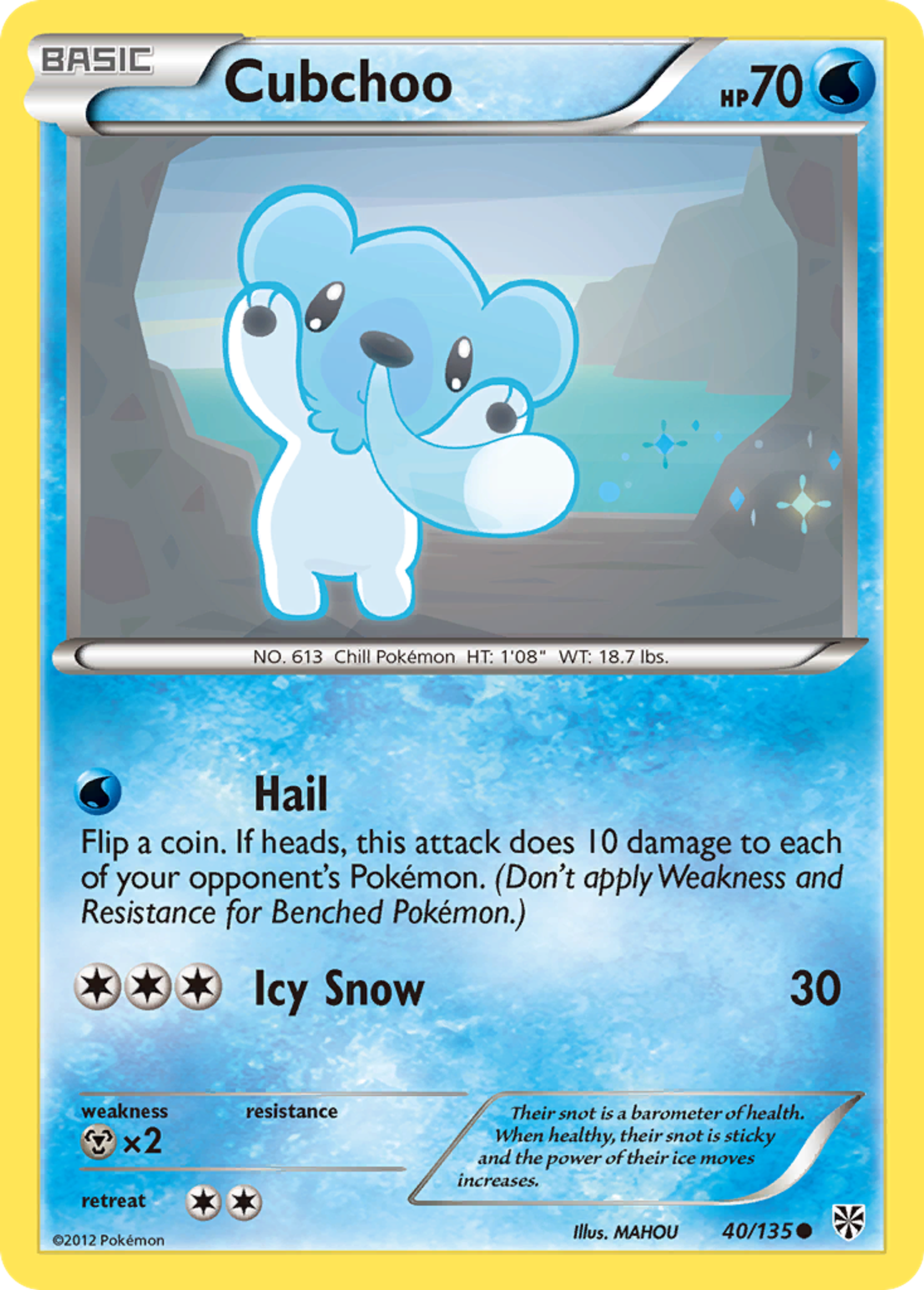 Cubchoo — Plasma Storm — Pokemon
