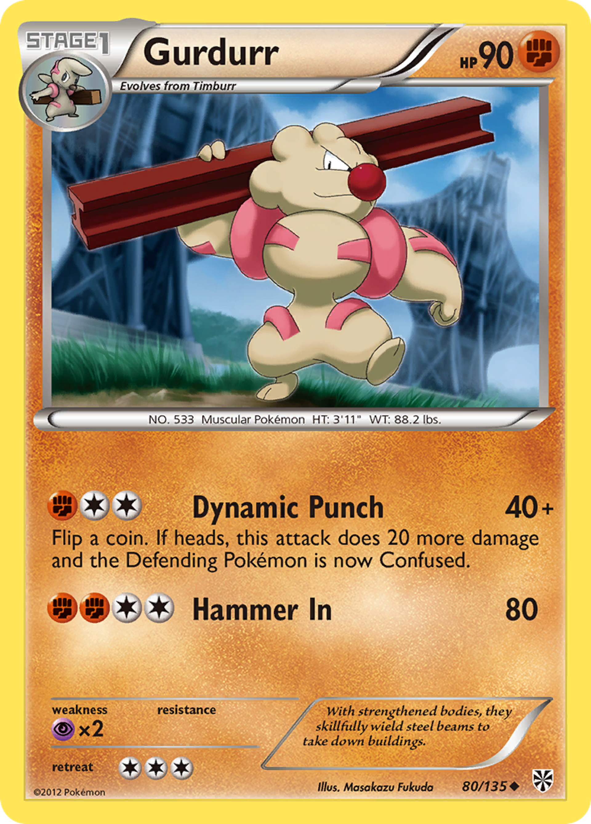 Gurdurr — Plasma Storm — Pokemon