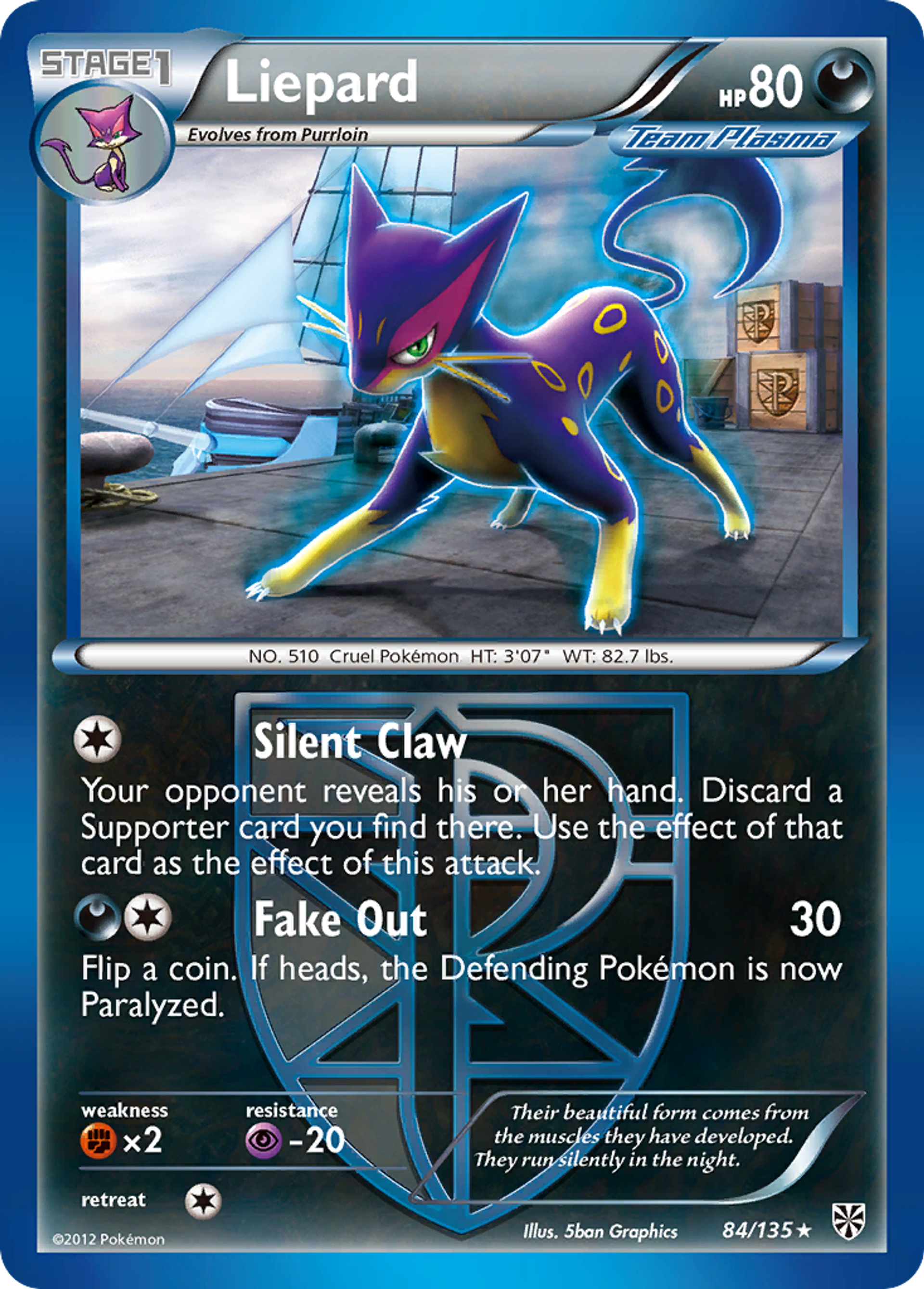 Liepard — Plasma Storm — Pokemon