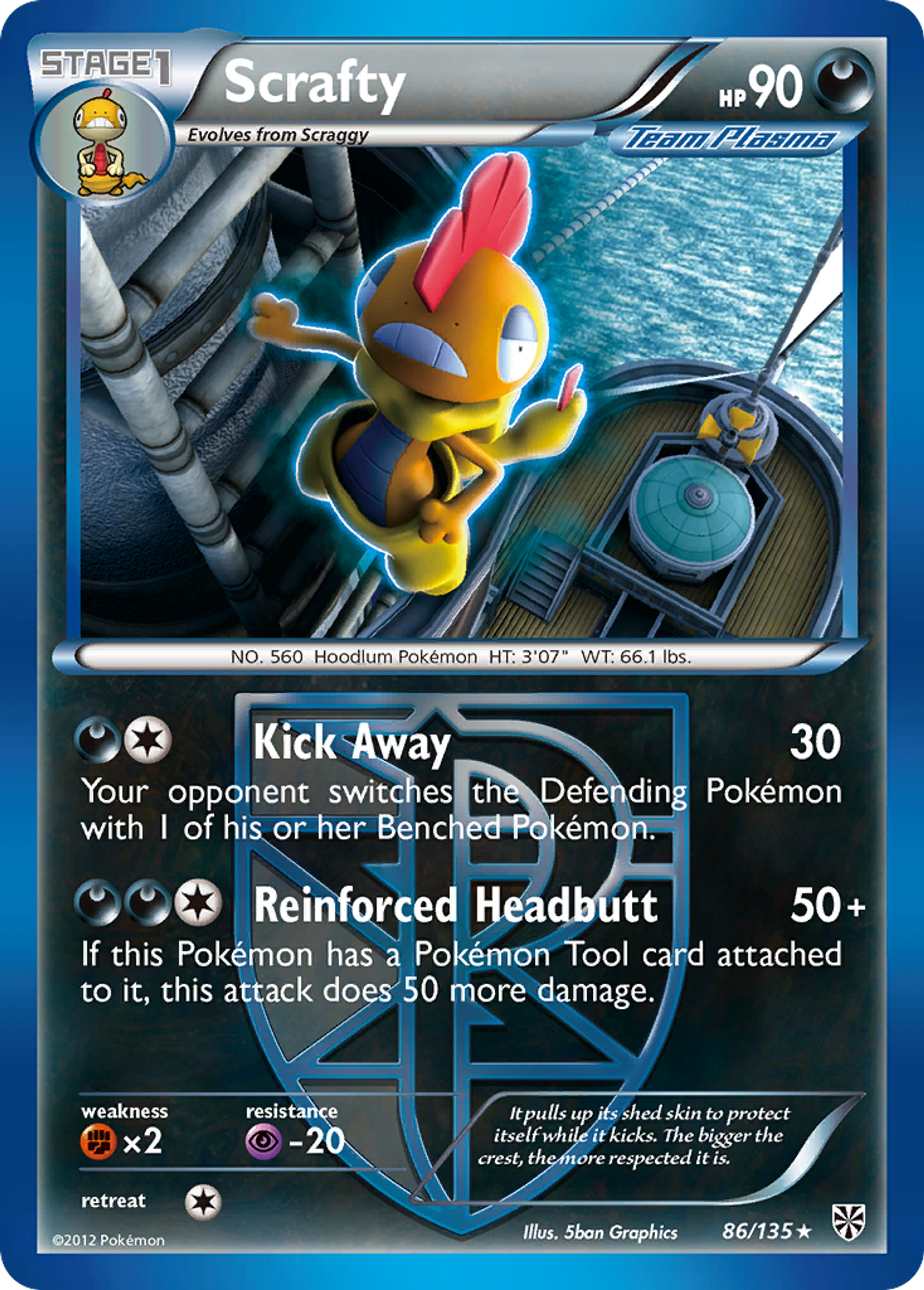 Scrafty — Plasma Storm — Pokemon