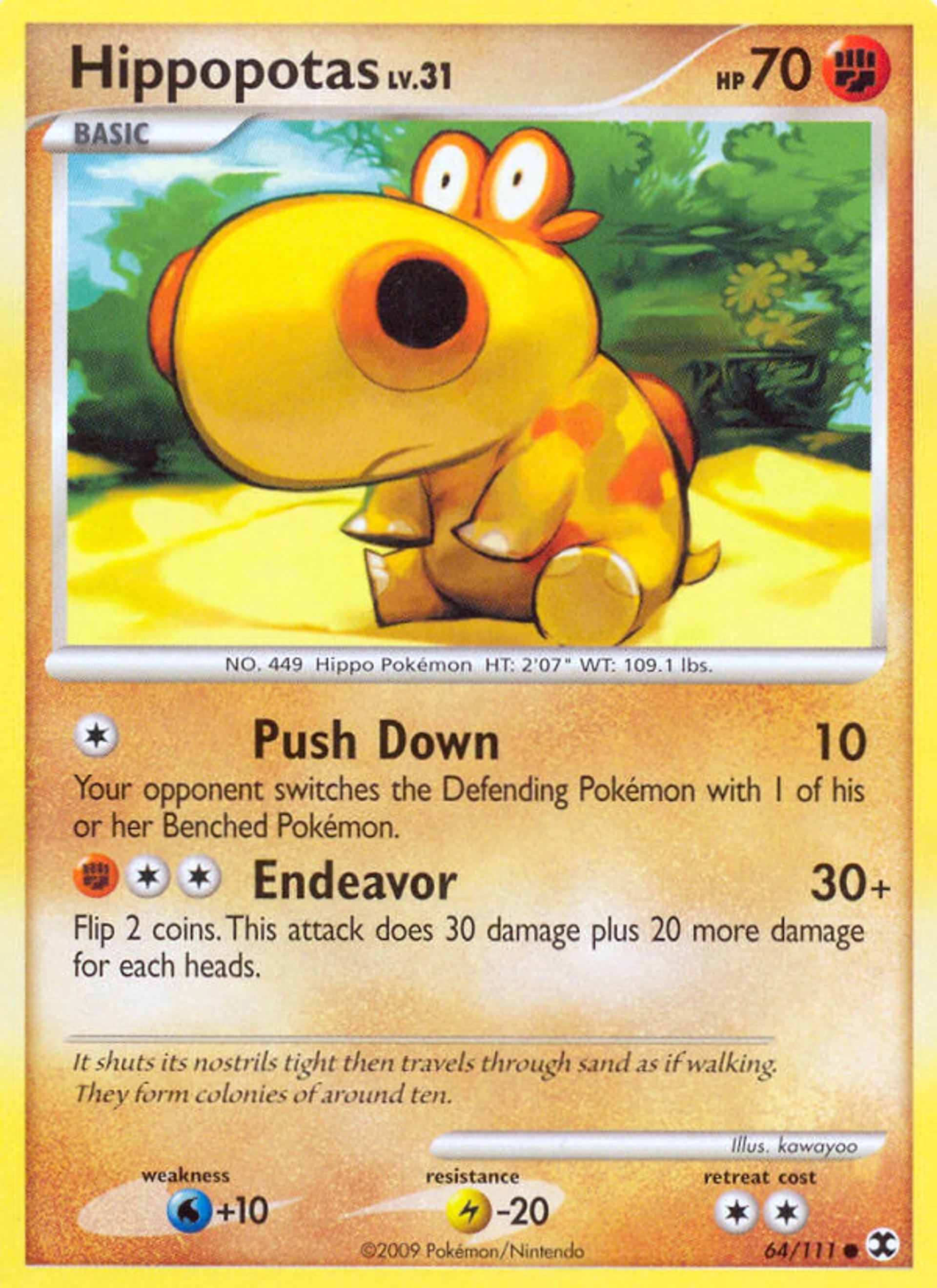Hippopotas — Rising Rivals — Pokemon